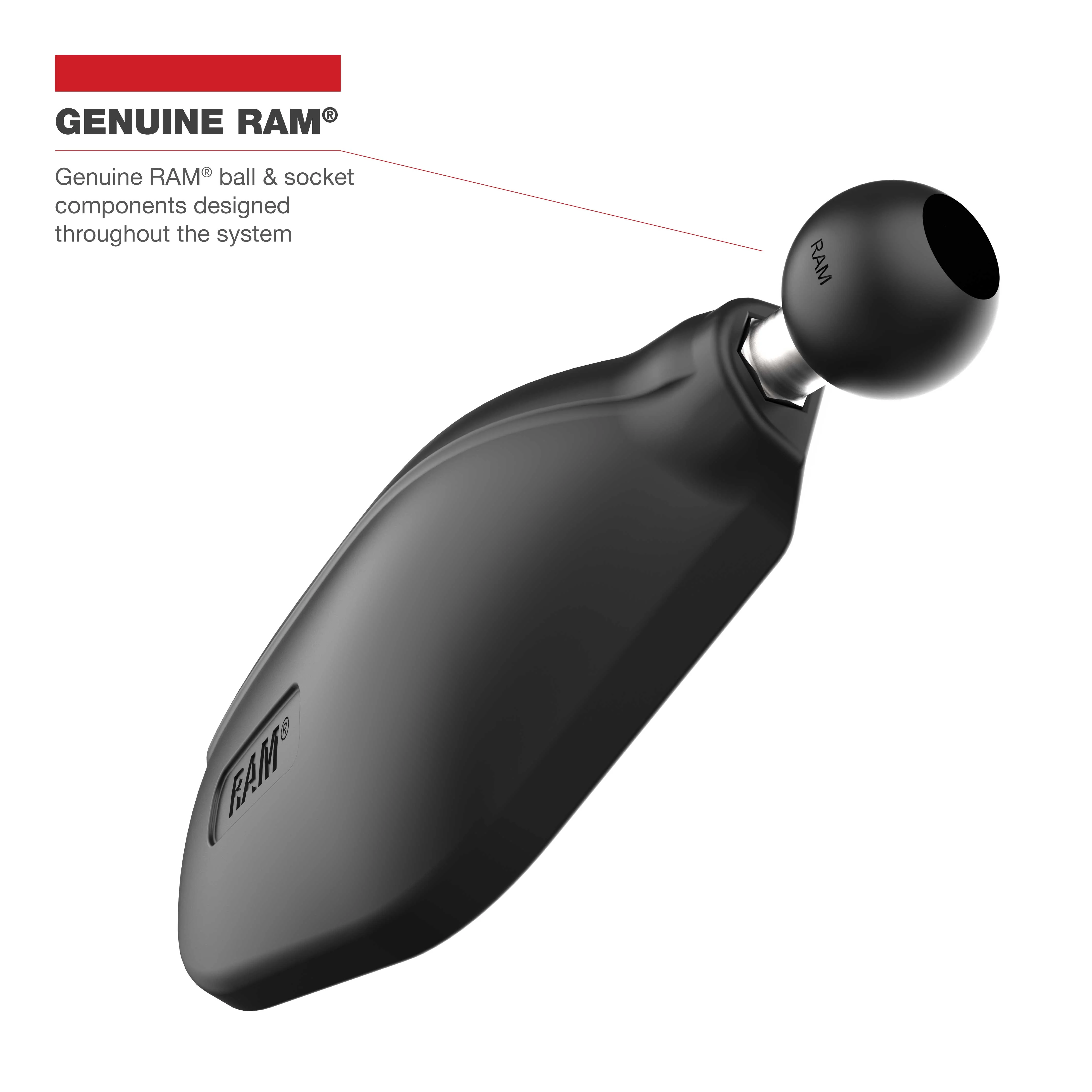 RAM® Tough-Mirror™ Kit with M10-1.25 Bases - Medium Arm - Image 6