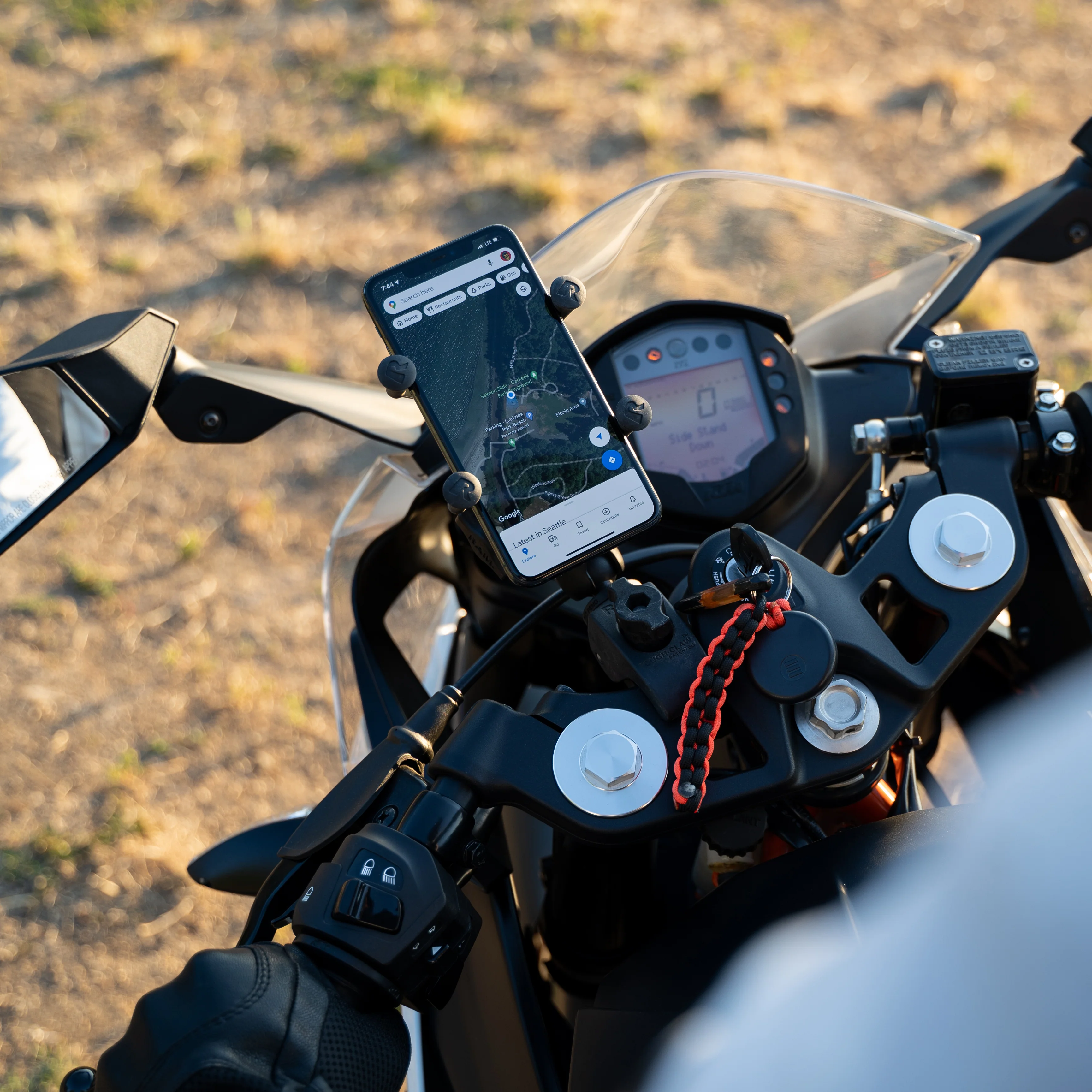 RAM® X-Grip® Phone Mount with RAM® Tough-Claw™ Small Clamp Base - Short - Image 3