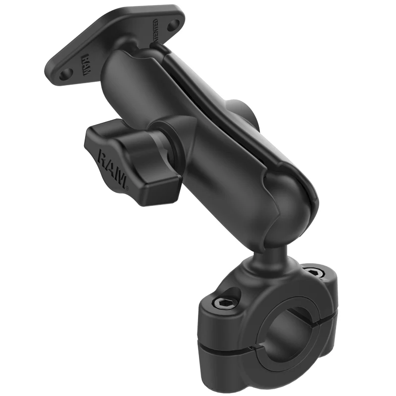 RAM® Torque™ Medium Rail Double Ball Mount with Diamond Plate - Image 2