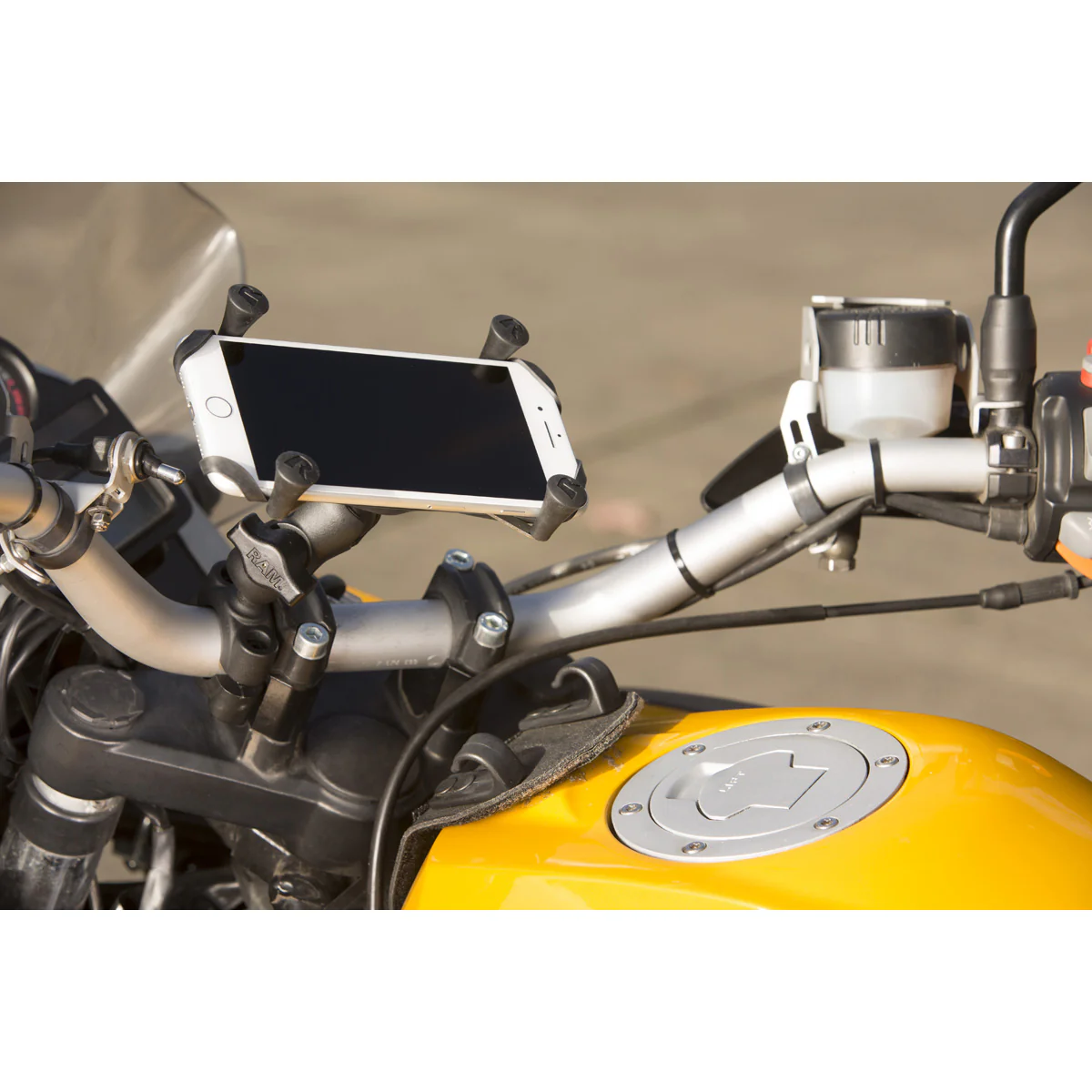RAM® X-Grip® Large Phone Mount with Torque™ Medium Rail Base - Short Arm - Image 3