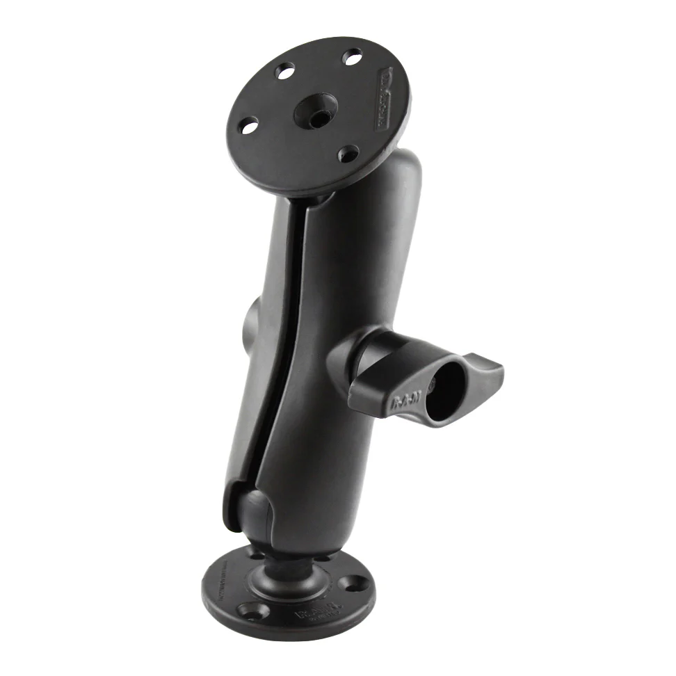 RAM® Double Ball Mount with Two Large Round Plates - D Size Medium