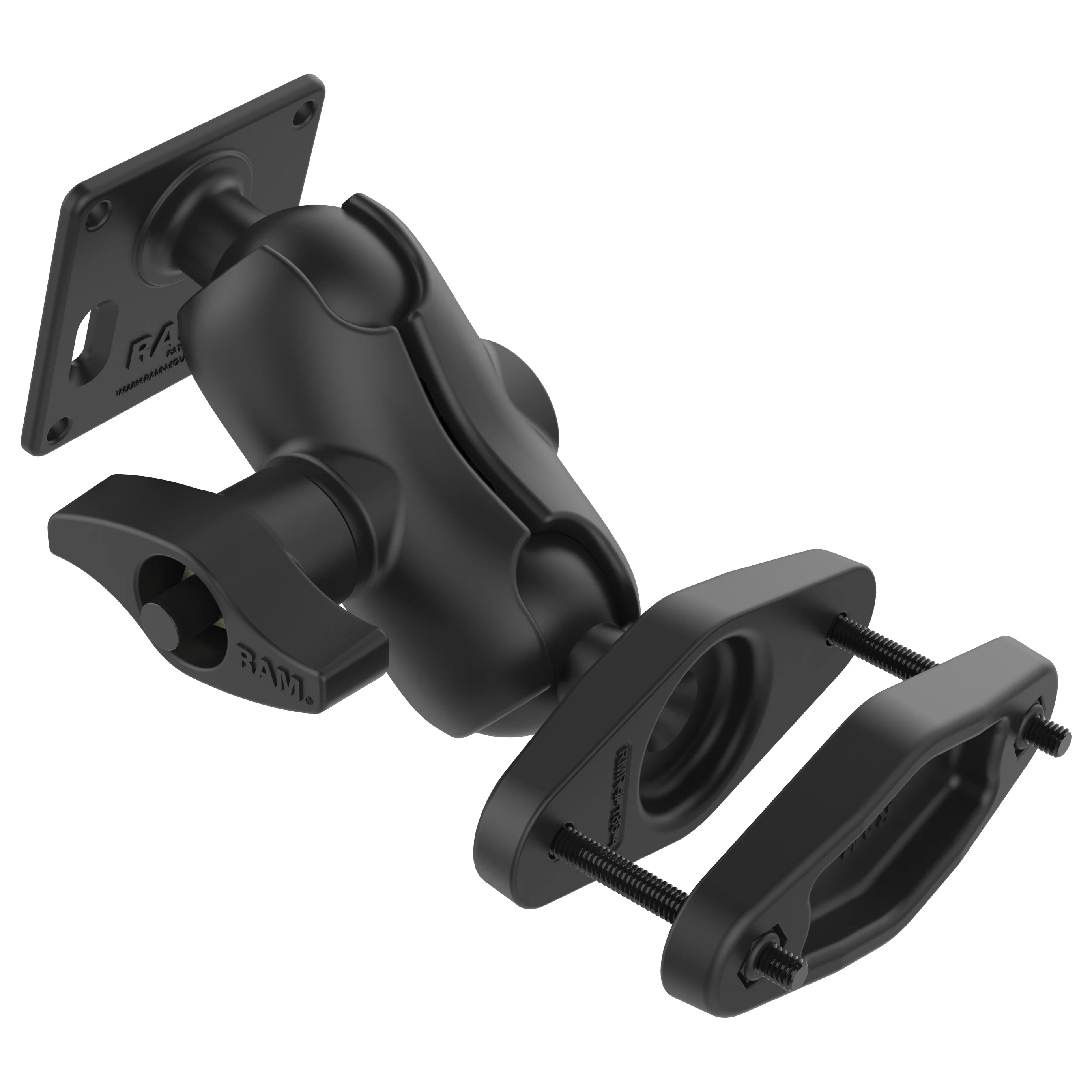 RAM® 4" Square Post Clamp Mount with 75x75mm VESA Plate - Image 2