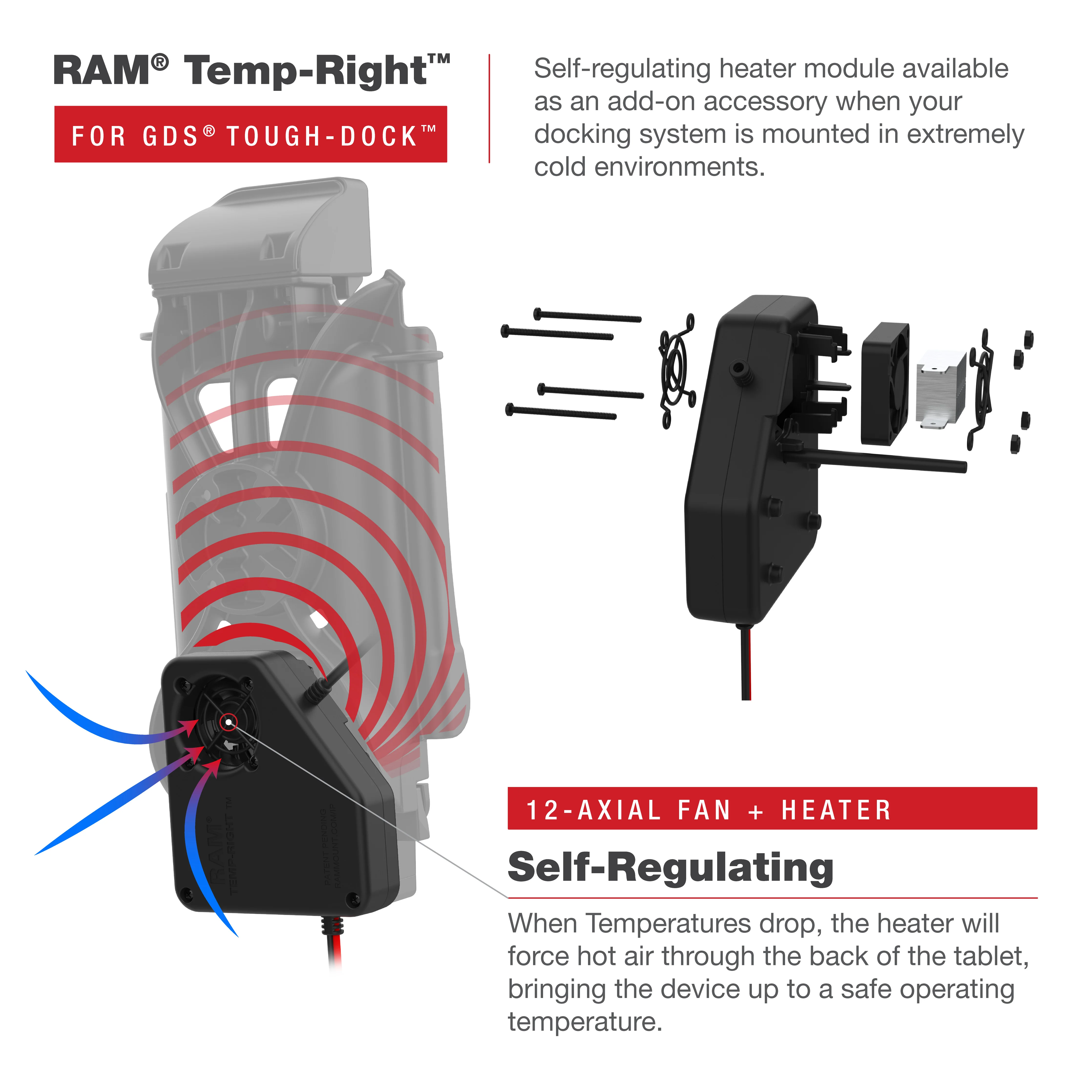 RAM® Temp-Right™ Dock Heating Module for GDS® Tough-Dock™ - Image 5