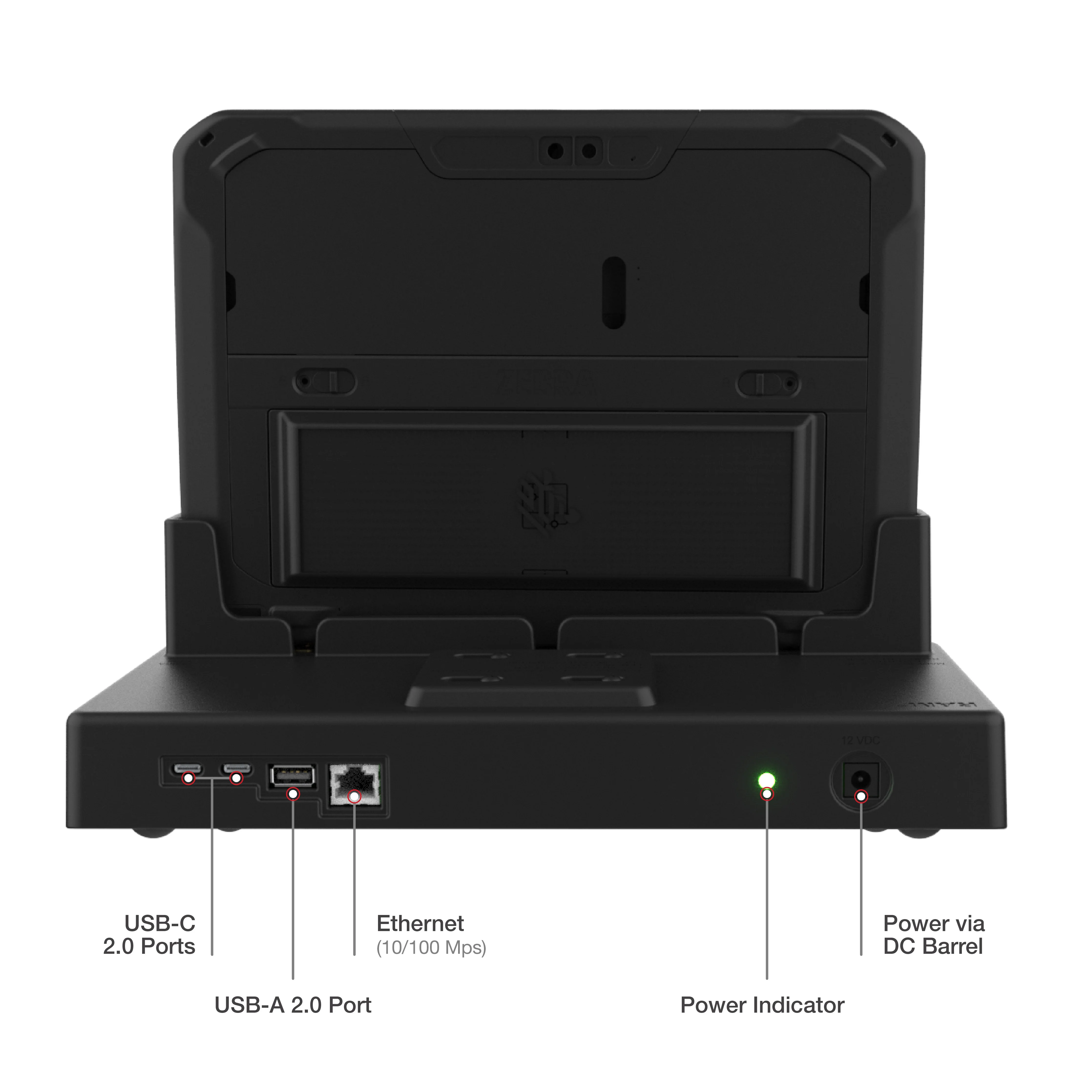 RAM® Desktop Dock for Zebra ET6x with USB & RJ45 Support - Image 4