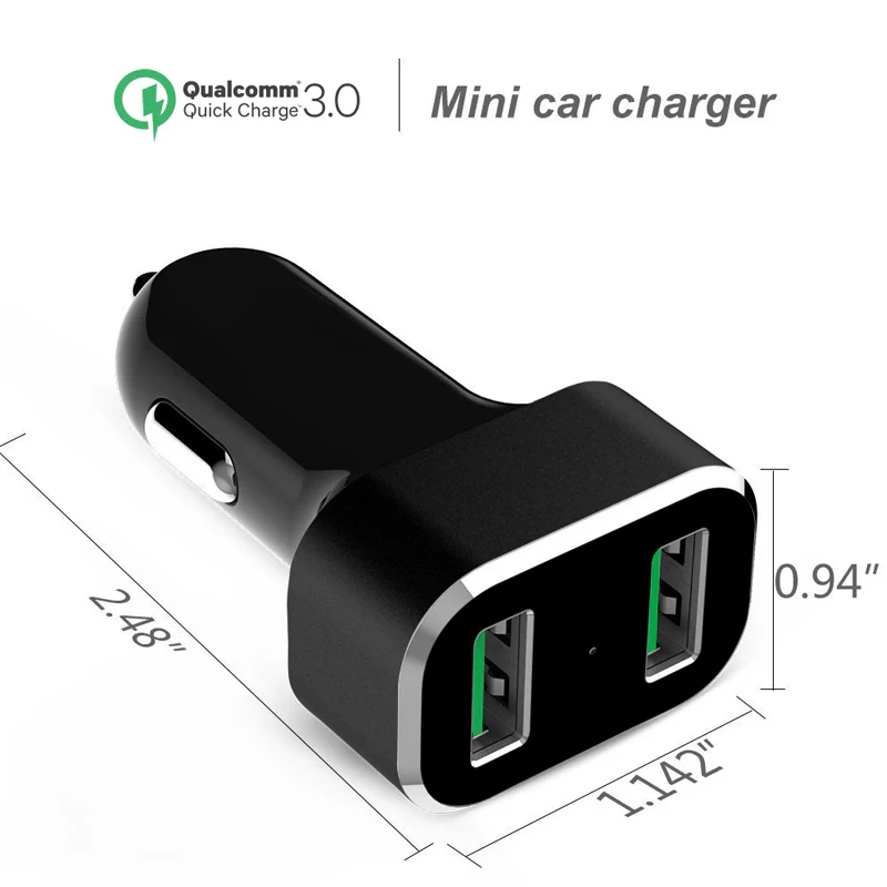 GDS® 2-Port USB Cigarette Charger with Qualcomm® Quick Charge™ - Image 3
