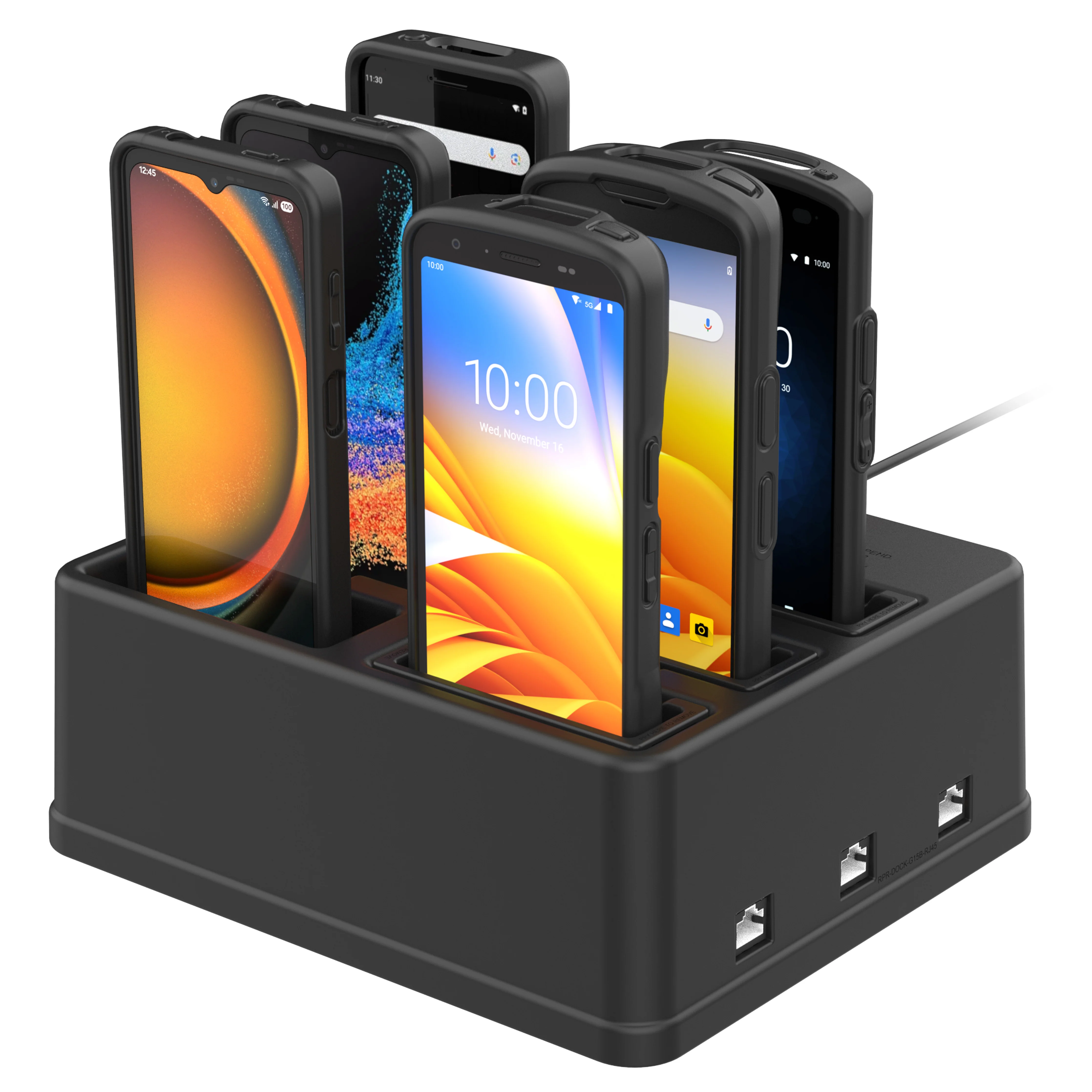 GDS® 6-Port Power + RJ45 Dock for Handhelds with IntelliSkin®