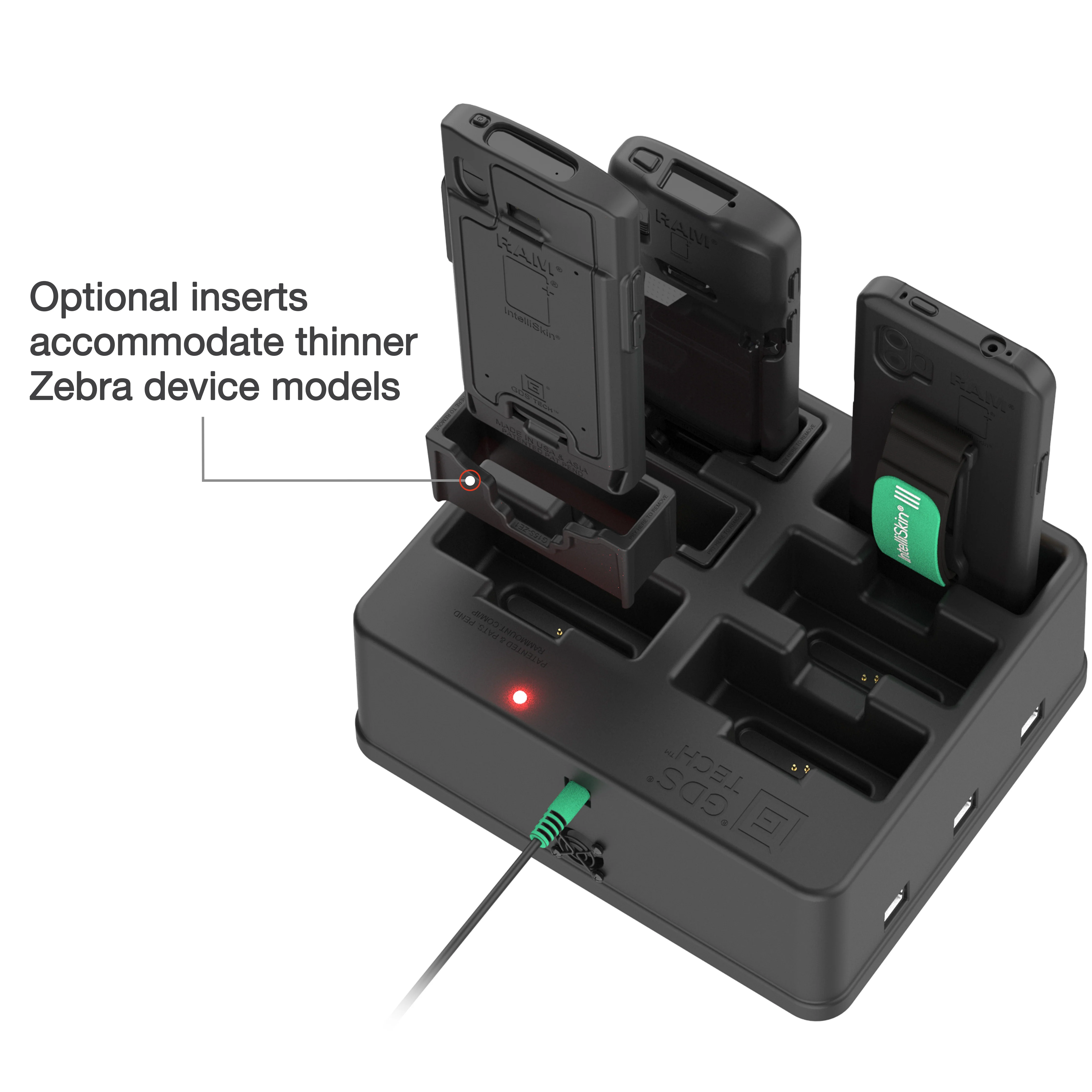 GDS® 6-Port Power + RJ45 Dock for Handhelds with IntelliSkin® - Image 4