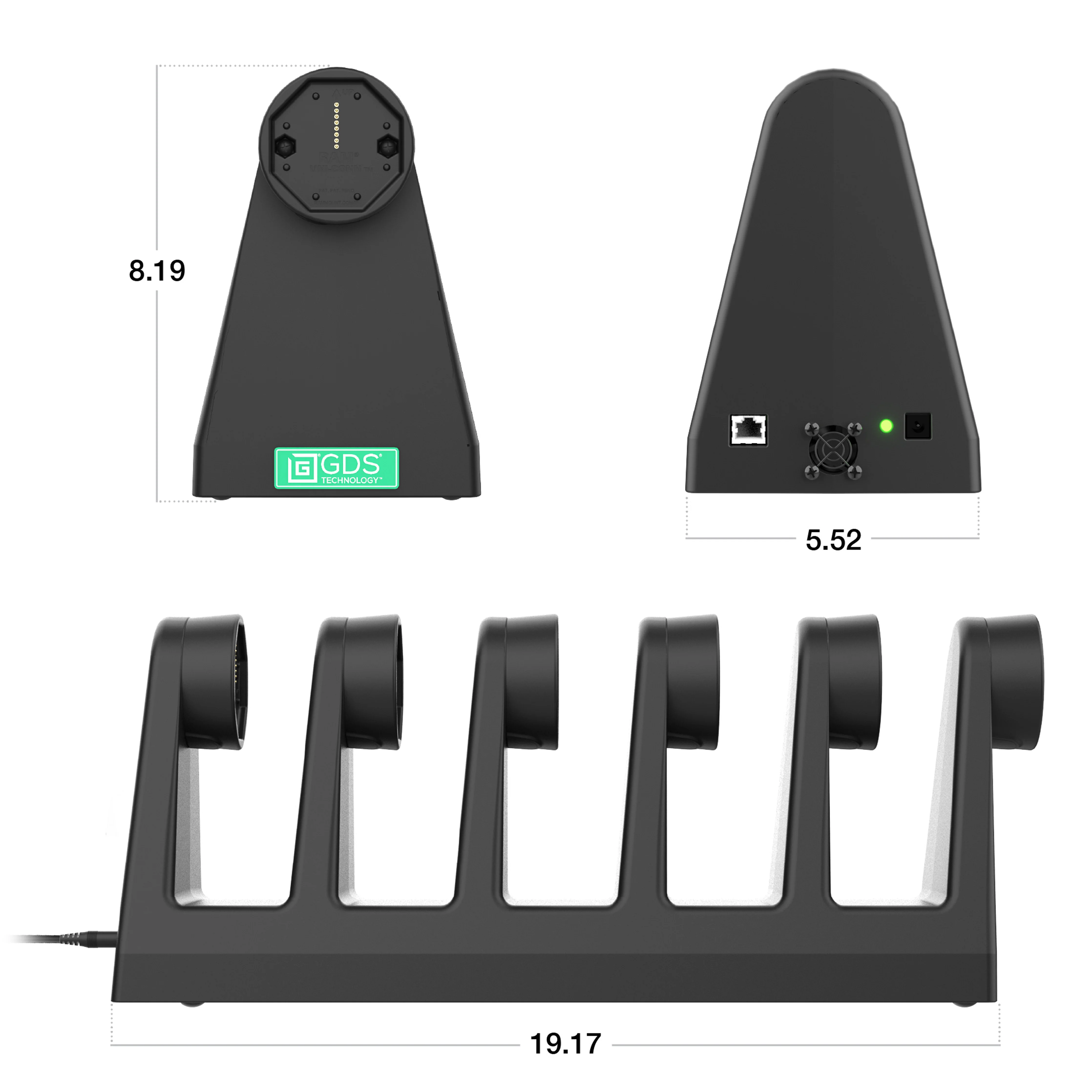 GDS® Uni-Conn™ 6-Port Power + RJ45 Dock for Tablets with IntelliSkin® - Image 6