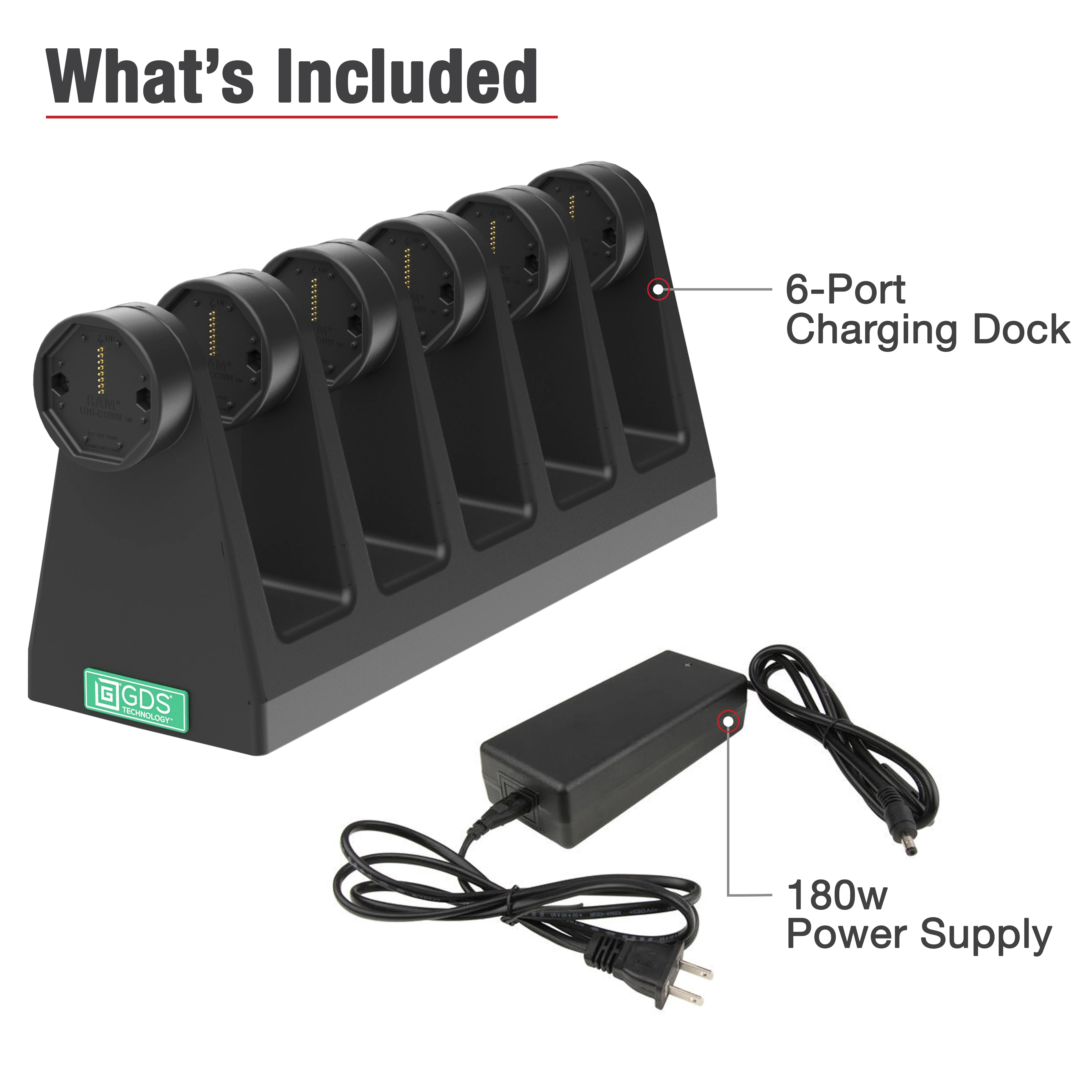 GDS® Uni-Conn™ 6-Port Power + RJ45 Dock for Tablets with IntelliSkin® - Image 7