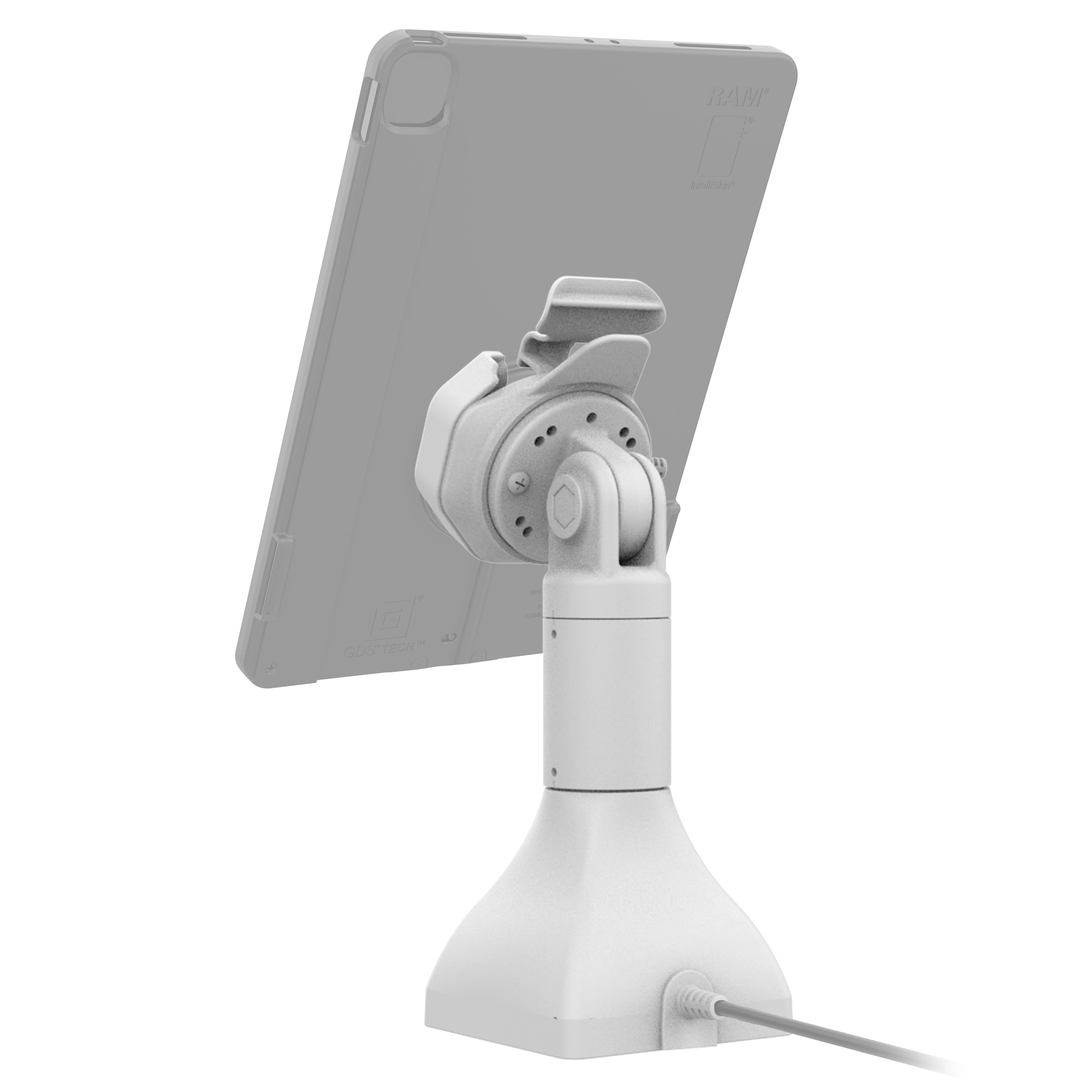 GDS® Uni-Conn™ Powered 7" Pedestal Dock with USB-C - Gray - Image 3