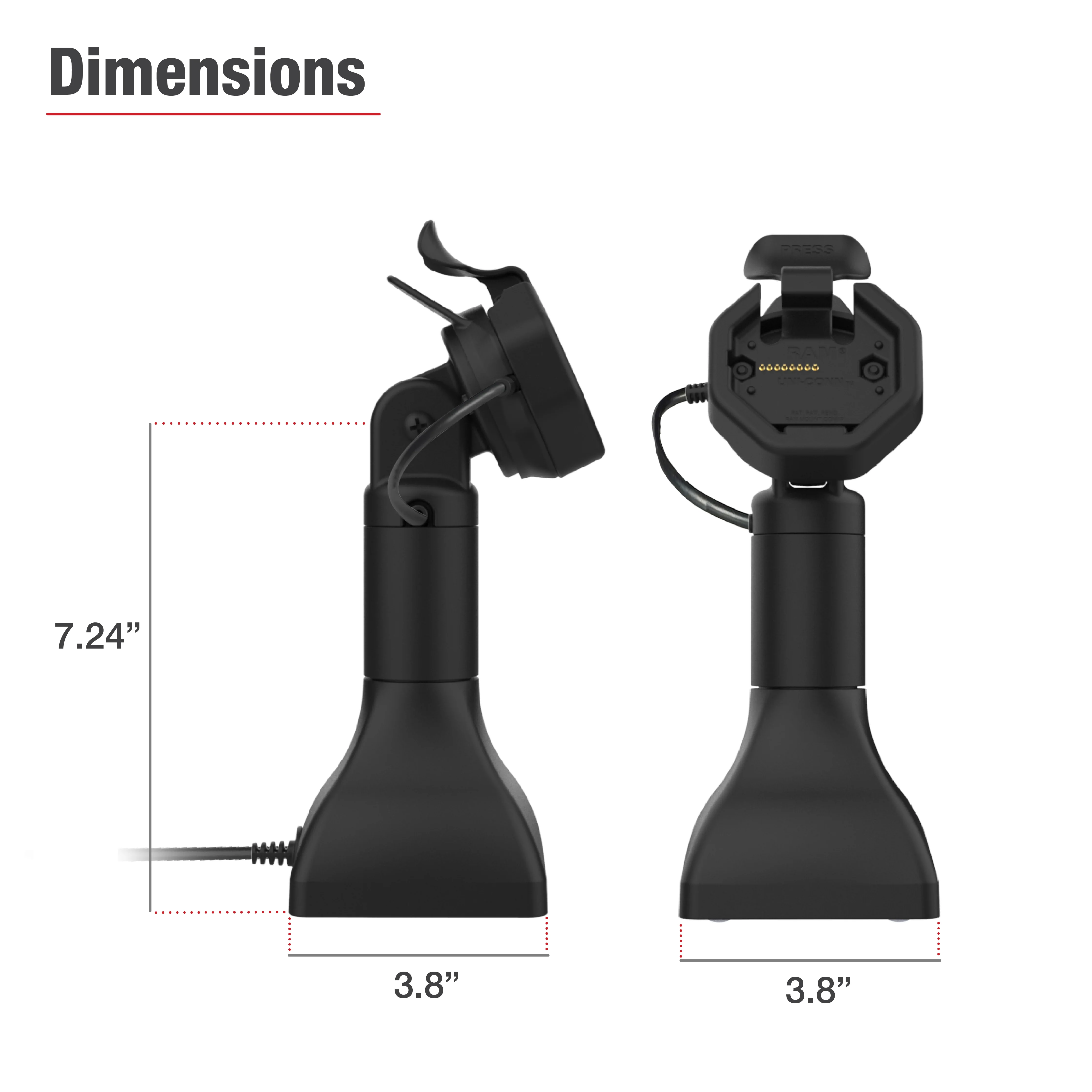 GDS® Uni-Conn™ Powered 7" Pedestal Dock with PoE - Image 5