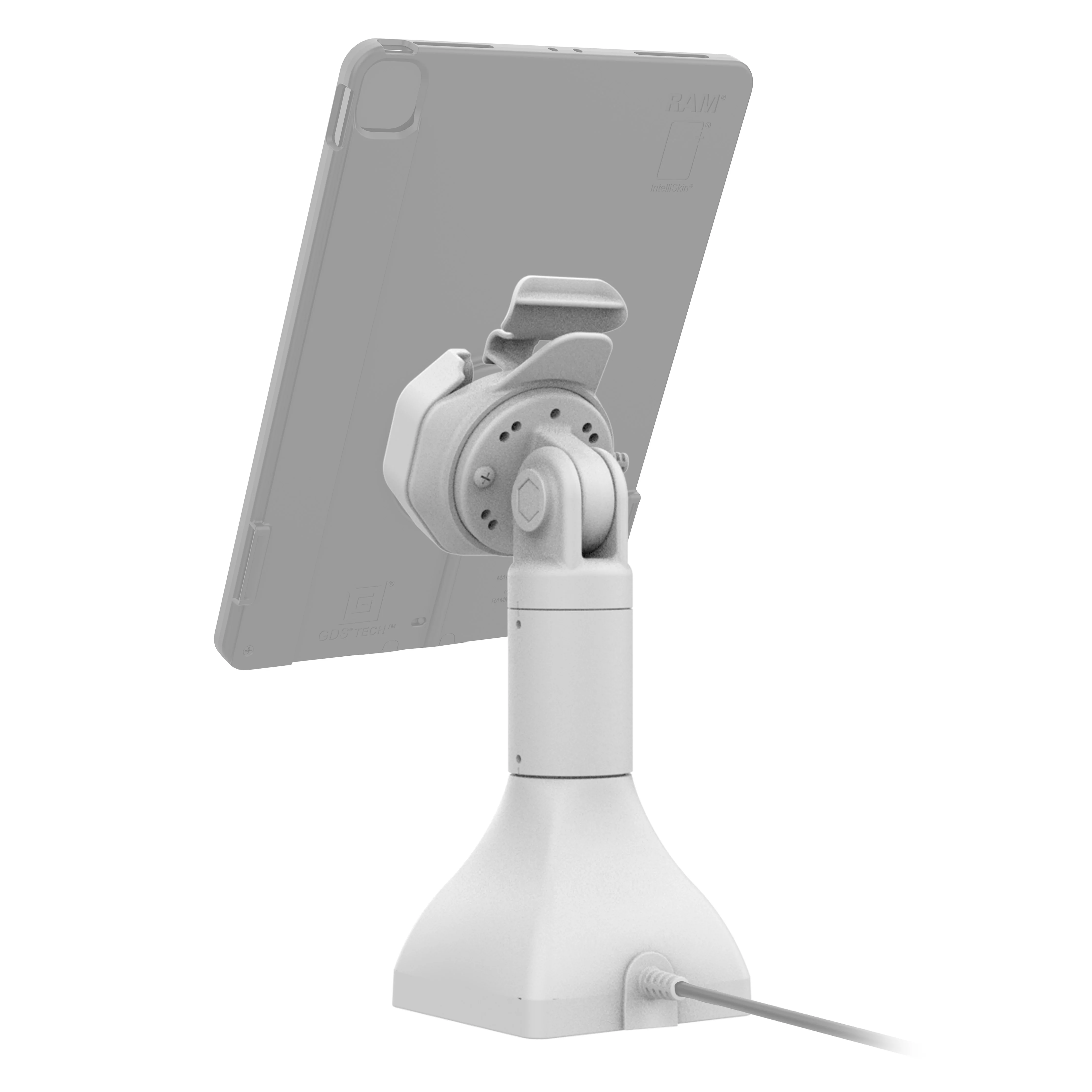 GDS® Uni-Conn™ Powered 7" Pedestal Dock with PoE - Gray - Image 3