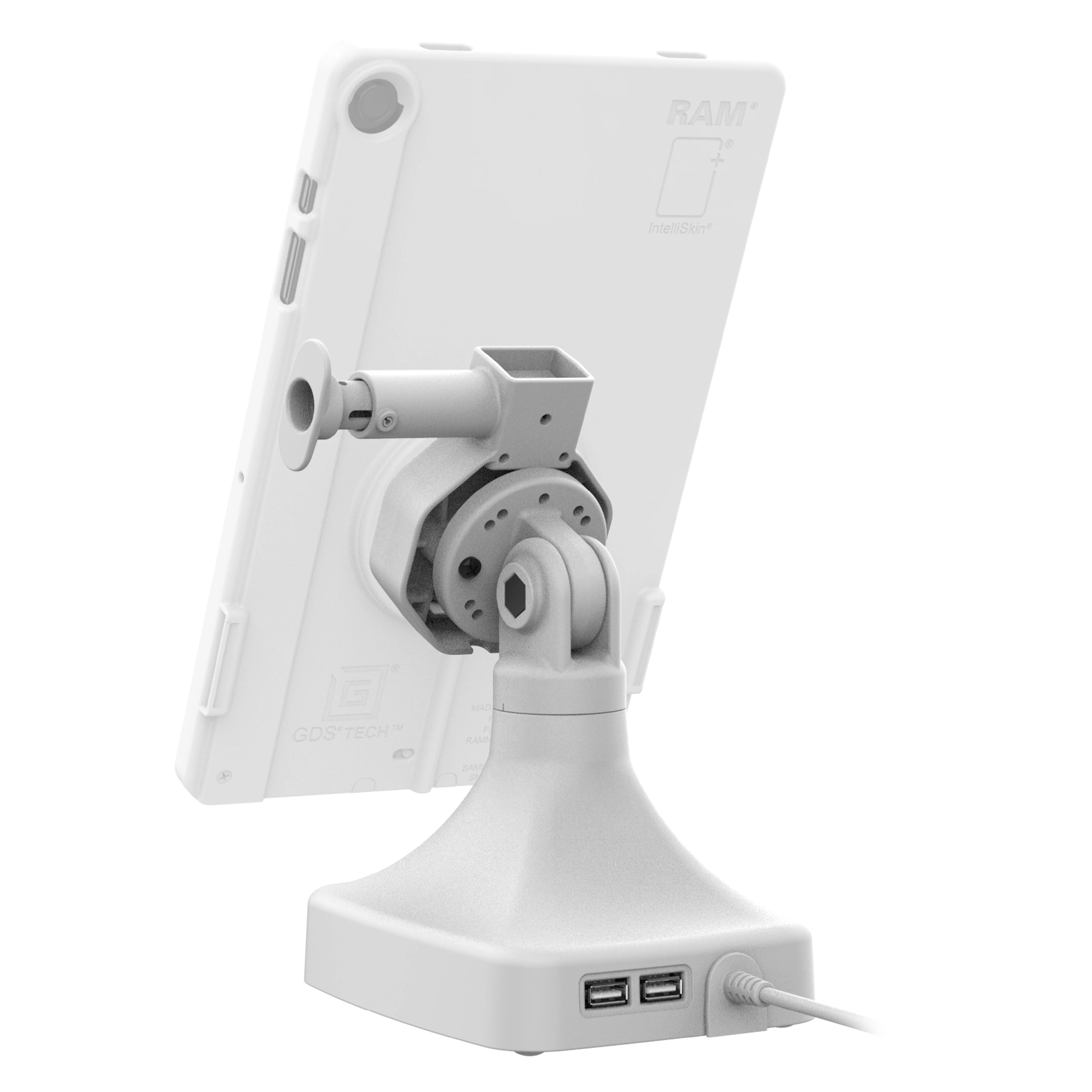 GDS® Uni-Conn™ Powered Tilt & Swivel Dock with USB-C + Data - Gray - Image 4
