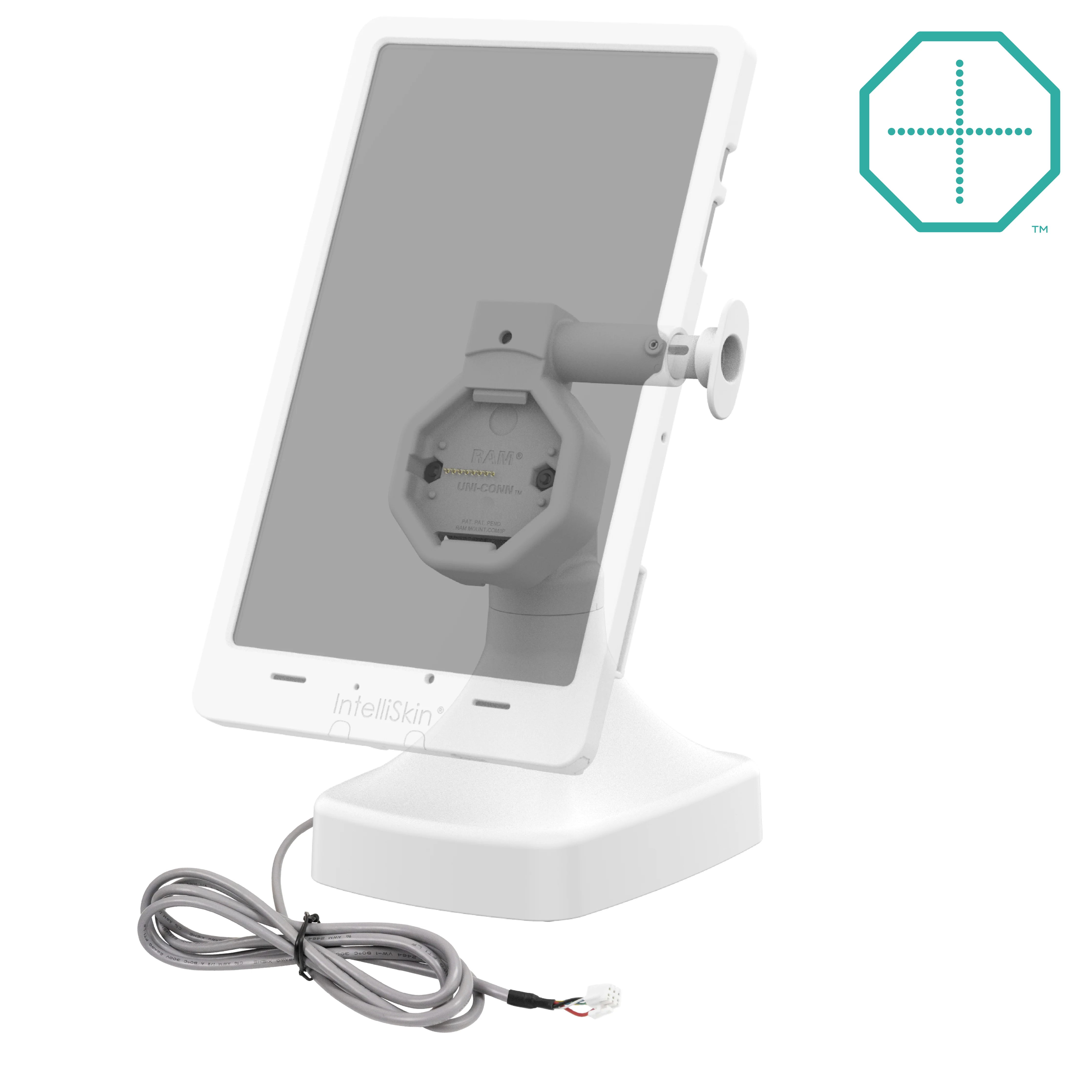 GDS® Uni-Conn™ Powered Tilt & Swivel Dock with PoE - Gray - Image 2