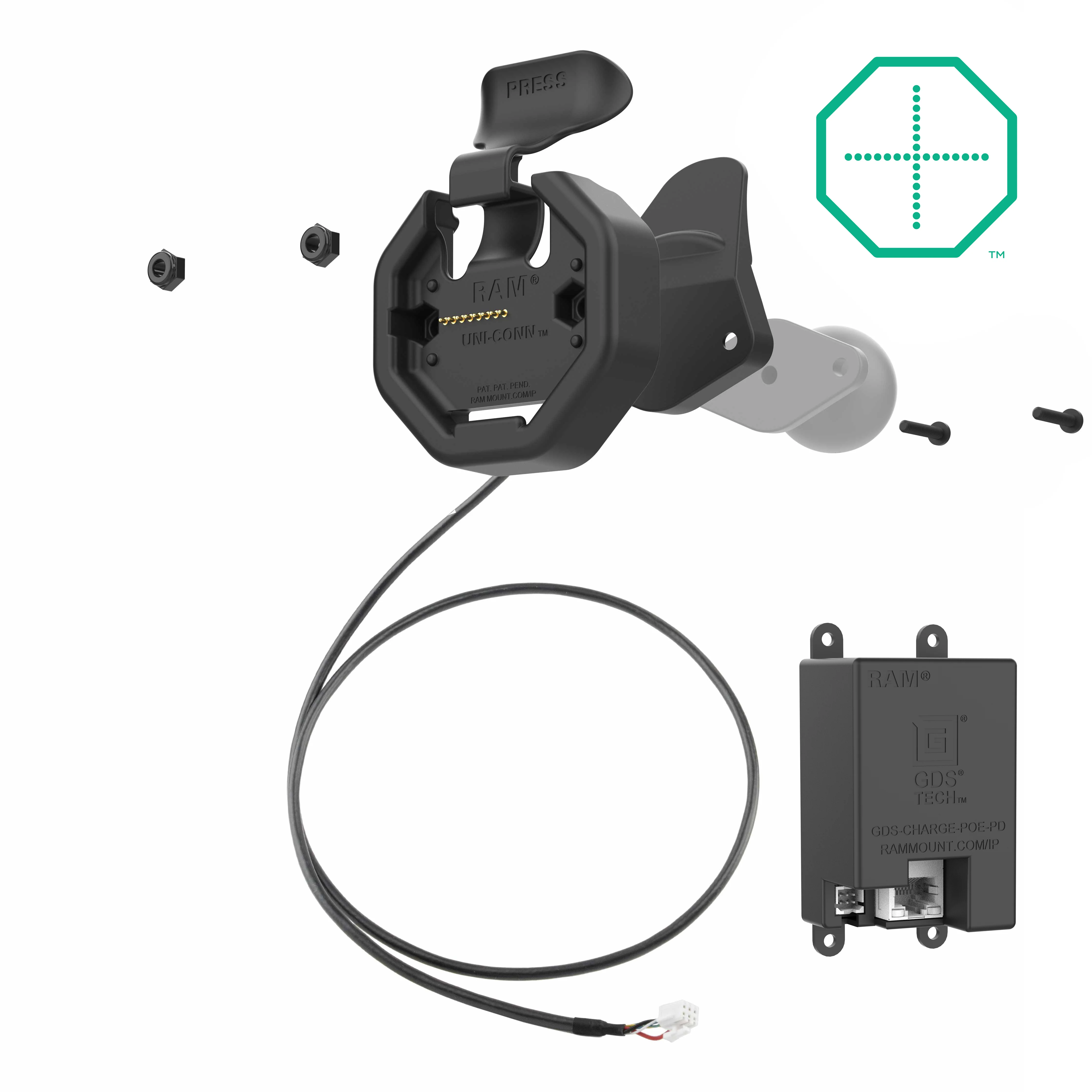GDS® Uni-Conn™ Powered Snap-In Dock with PoE Adapter - Image 2