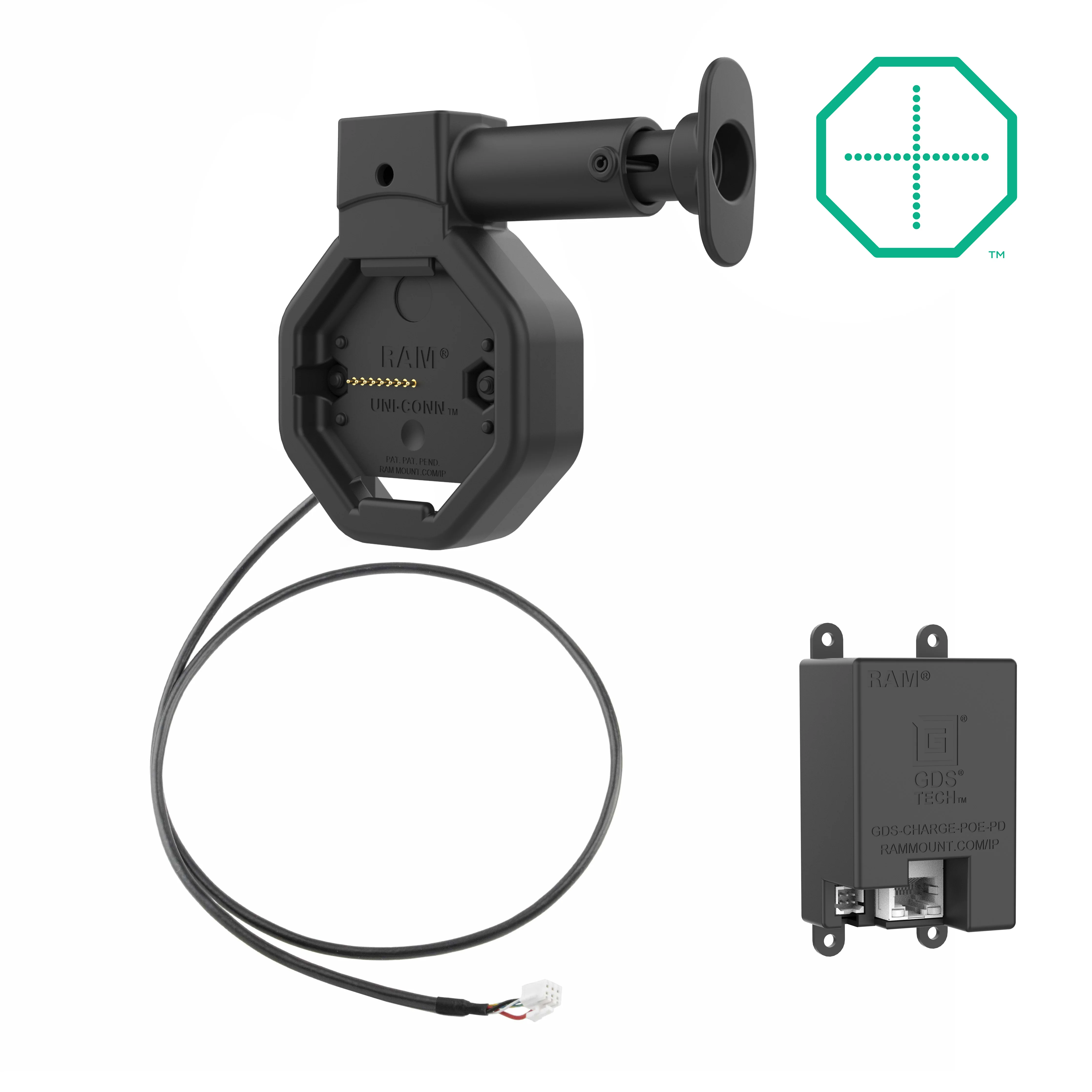 GDS® Uni-Conn™ Powered PoE Dock with Release Button
