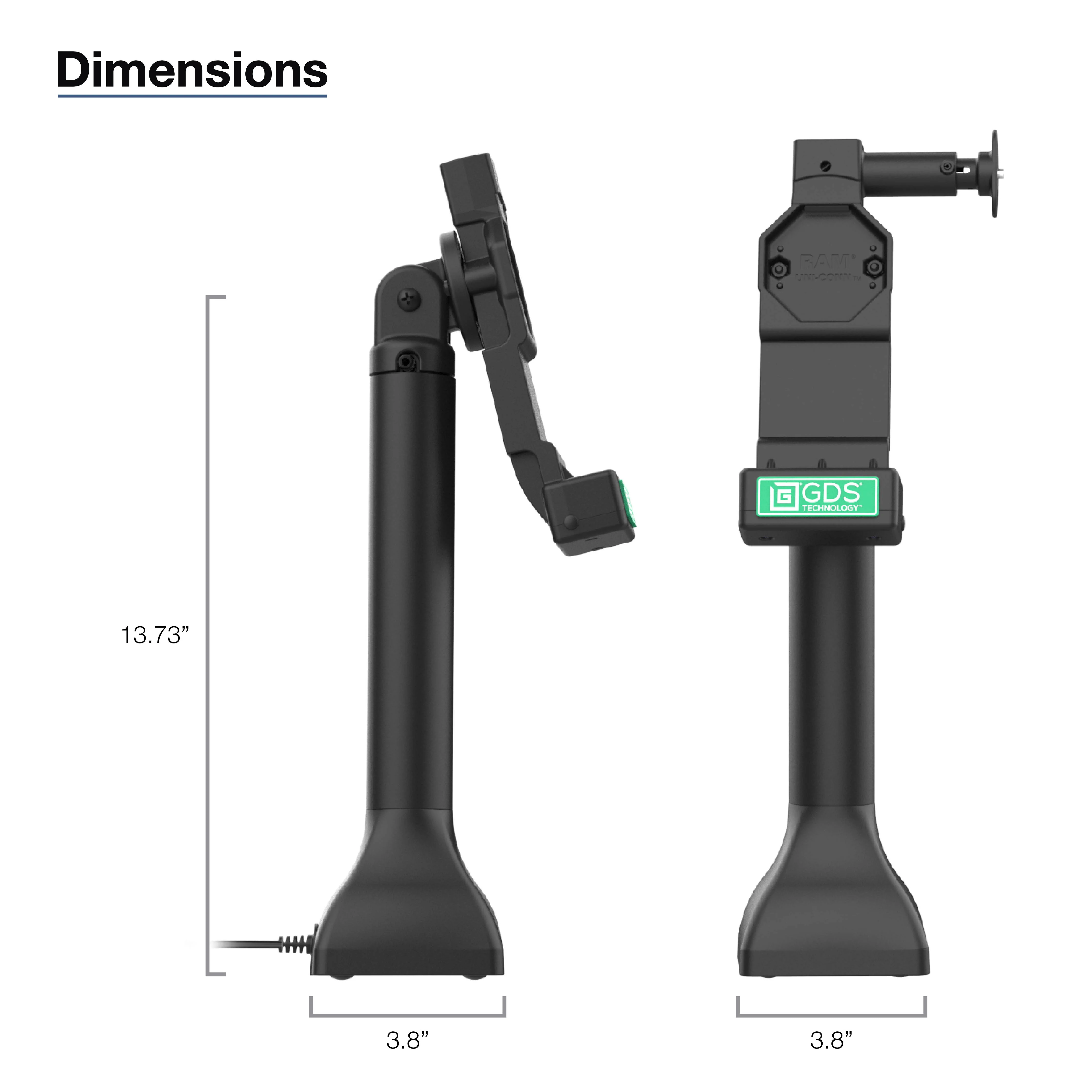 GDS® Uni-Conn™ 14" Locking Pedestal Dock with USB-C - Image 6