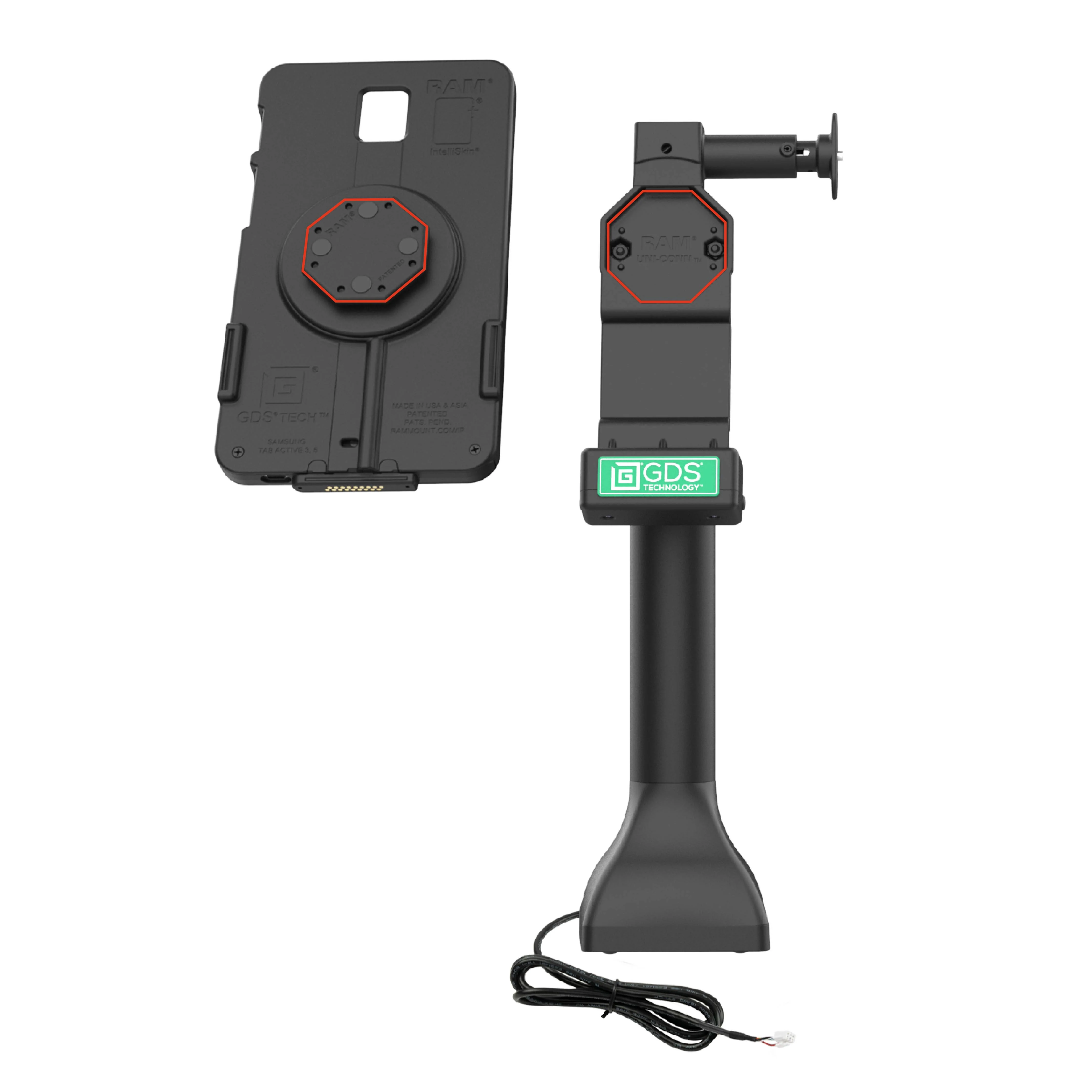 GDS® Uni-Conn™ 14" Locking Pedestal Dock with PoE - Image 4