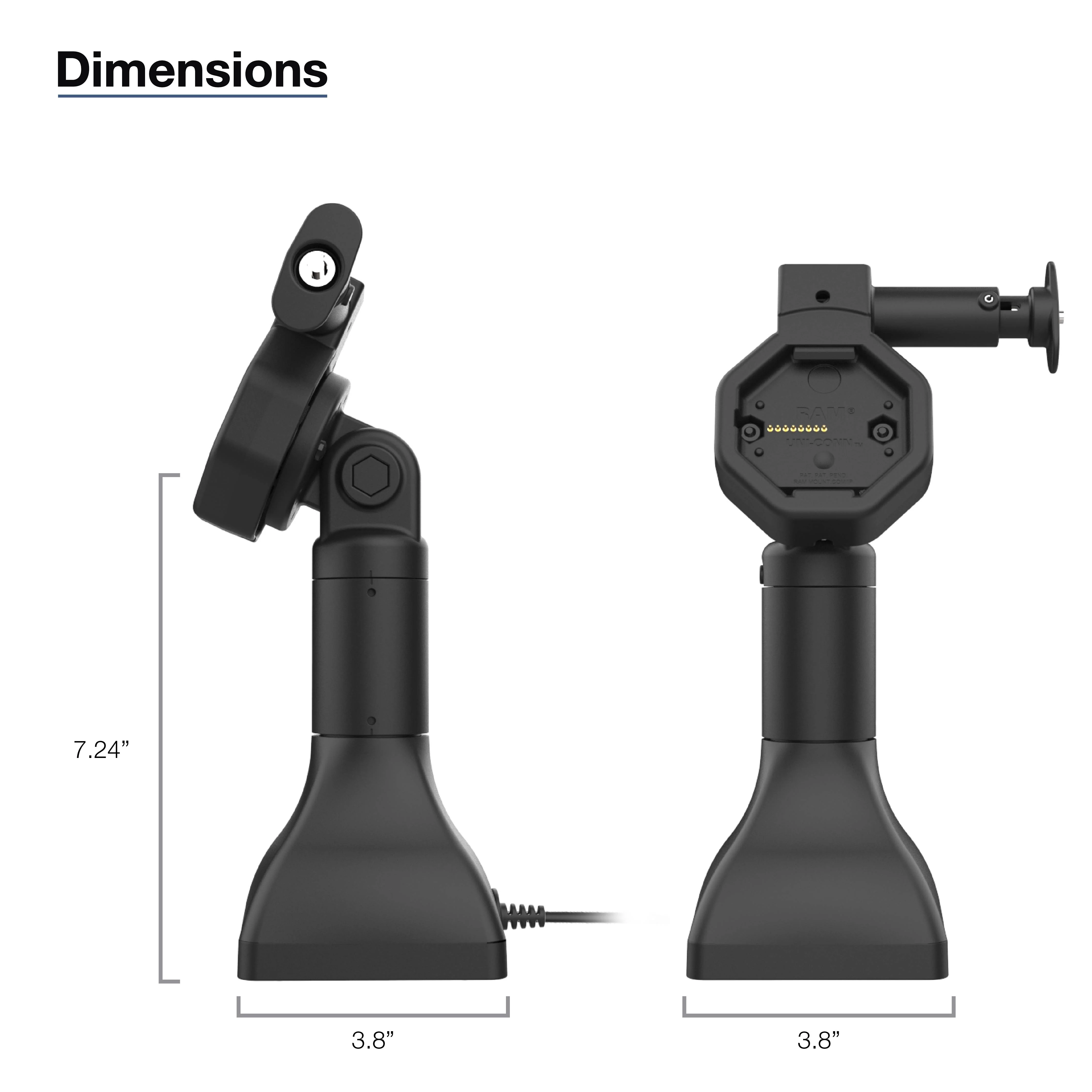 GDS® Uni-Conn™ Powered 7" Locking Pedestal Dock with PoE - Image 4