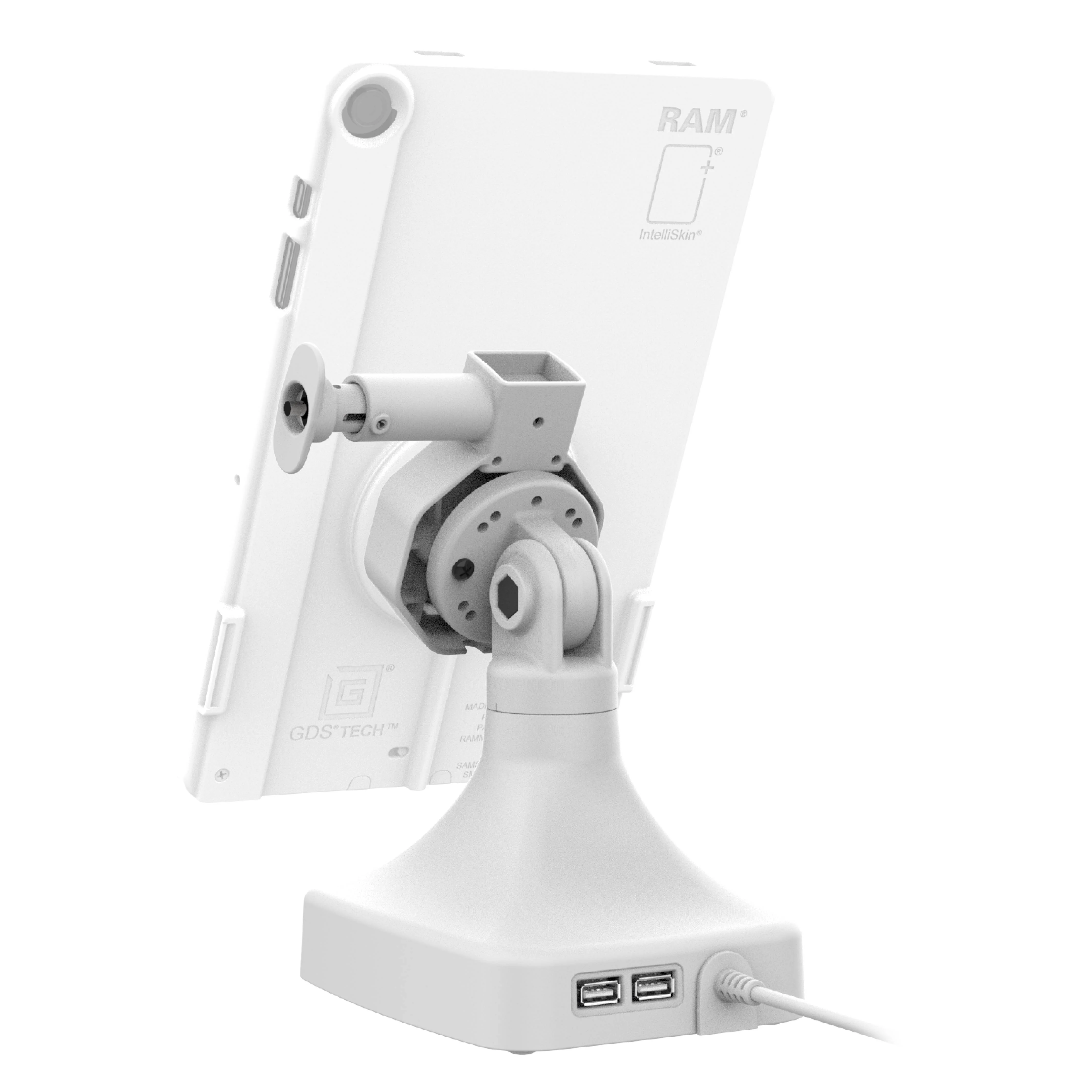 GDS® Uni-Conn™ Powered Locking Tilt & Swivel Dock with USB-C + Data Gray - Image 4