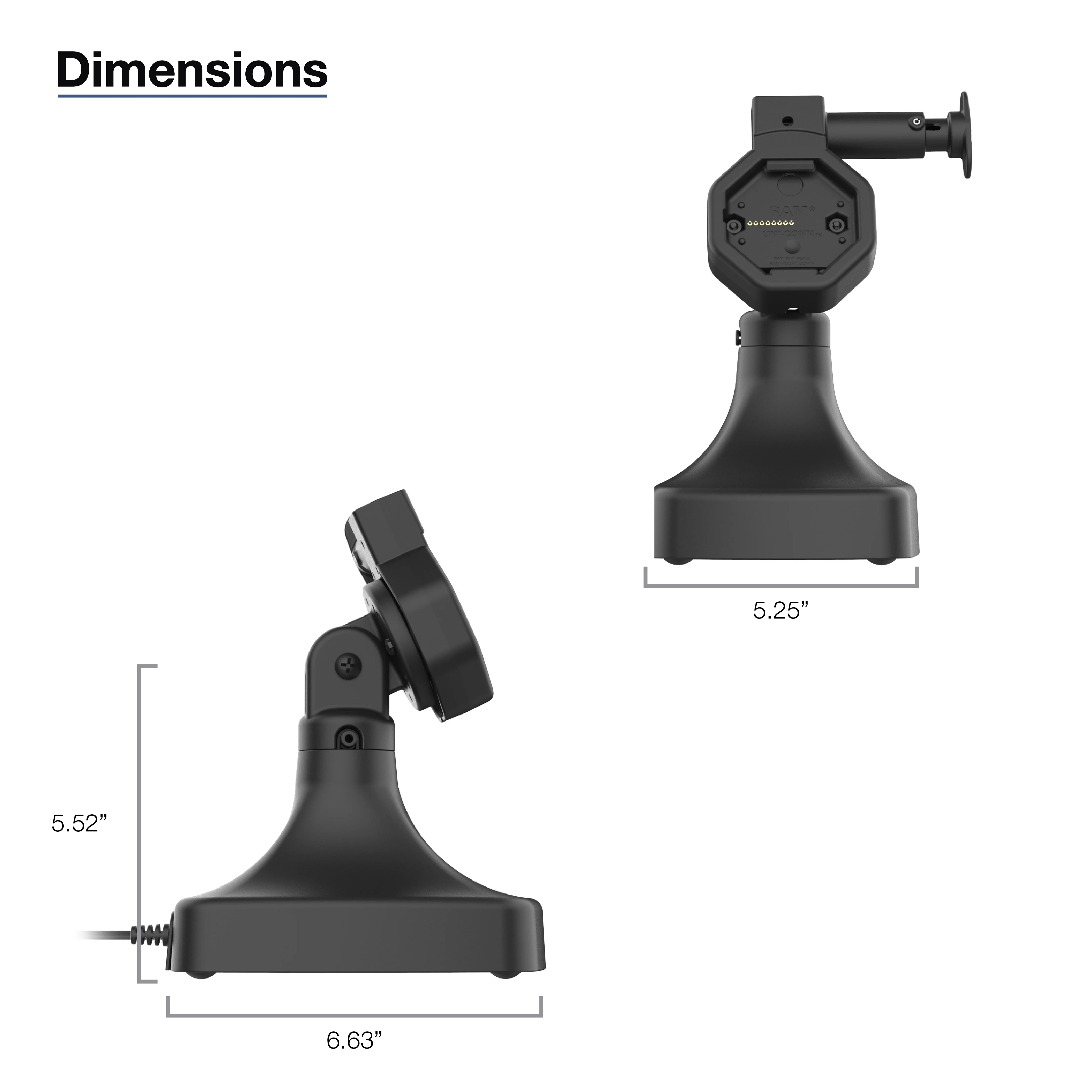 GDS® Uni-Conn™ Powered Locking Tilt & Swivel Dock with PoE + Data - Image 7