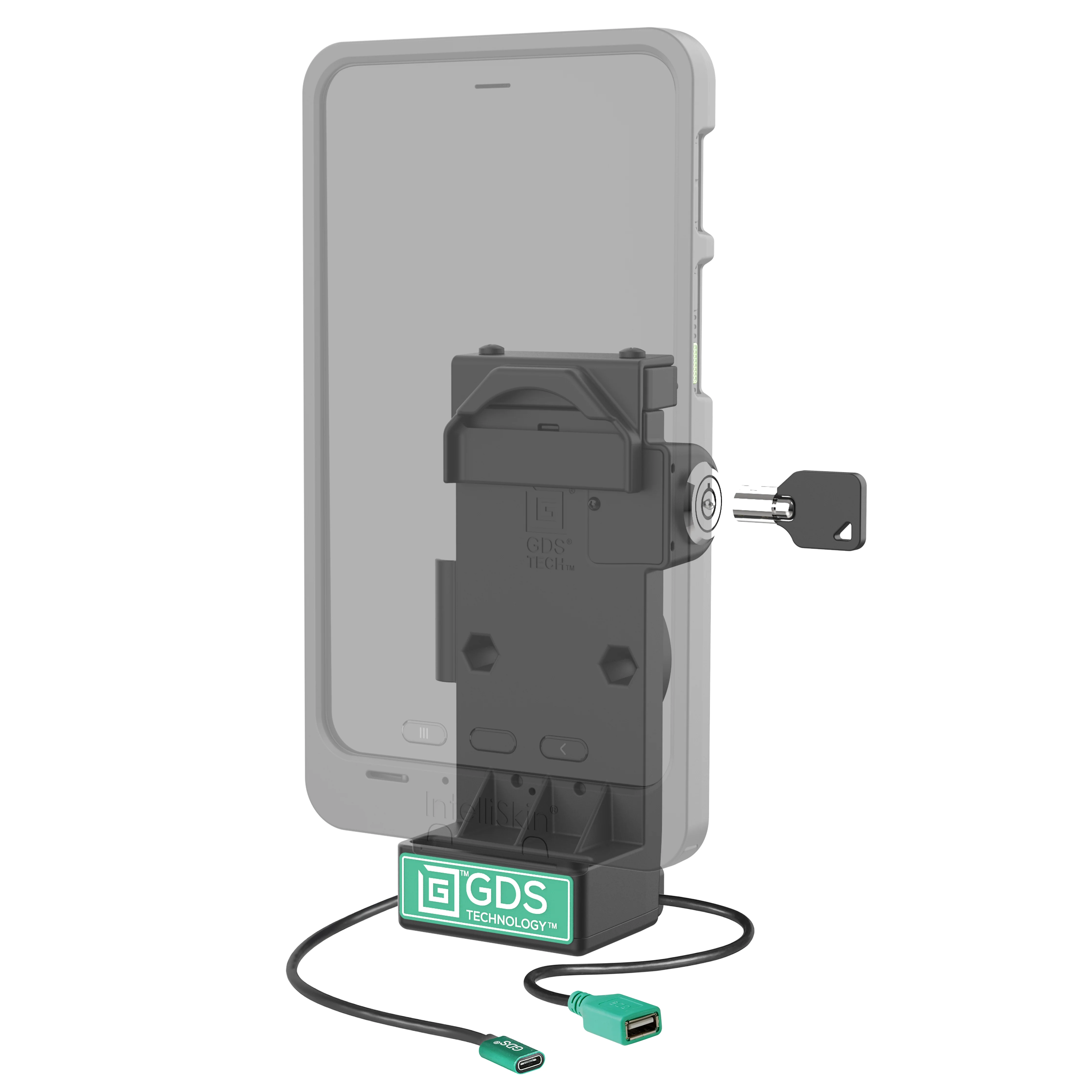 GDS® Uni-Conn™ Locking Spring Loaded Power + USB-A Dock - Heated Pins - Image 2