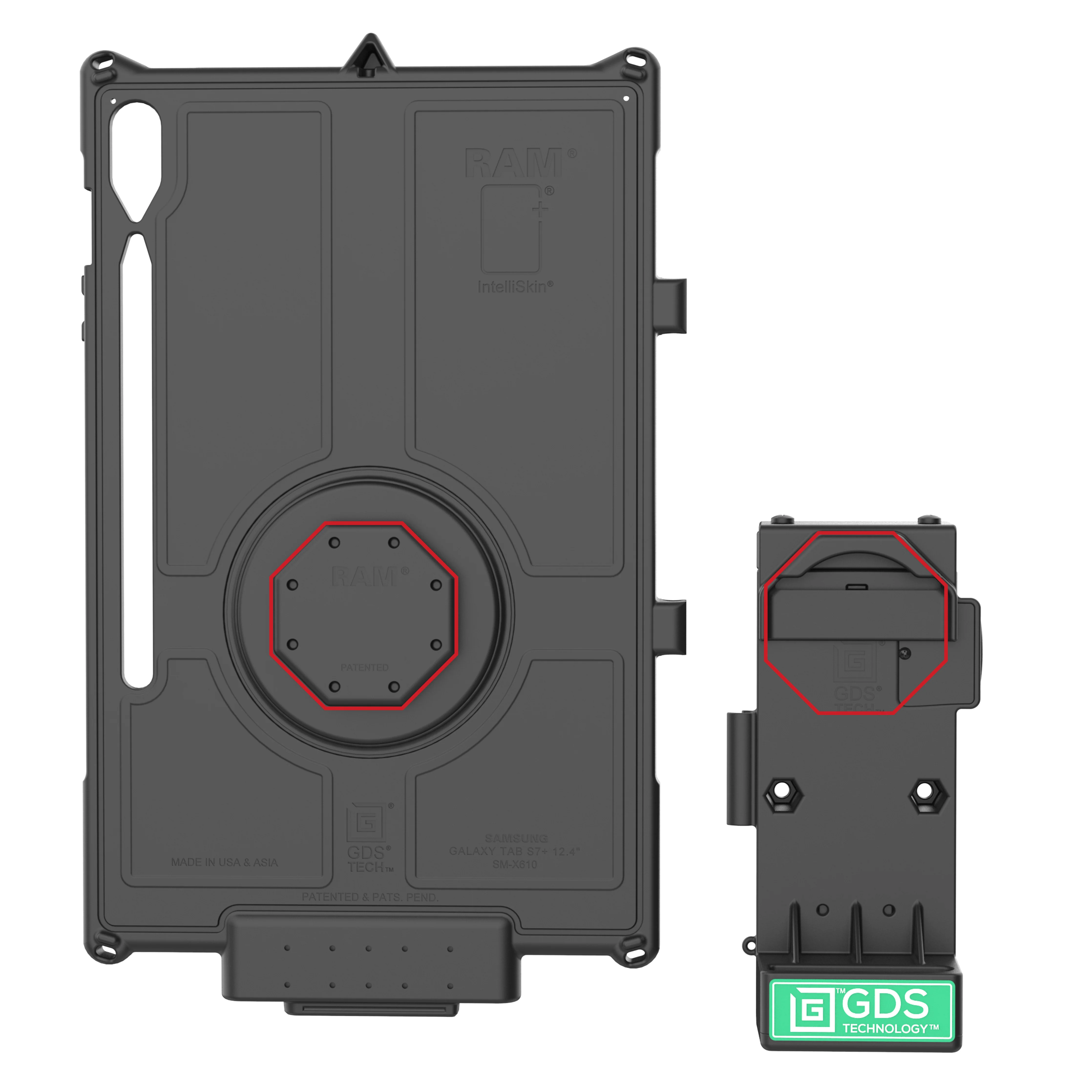 GDS® Uni-Conn™ Locking Spring Loaded Power + USB-A Dock - Heated Pins - Image 4