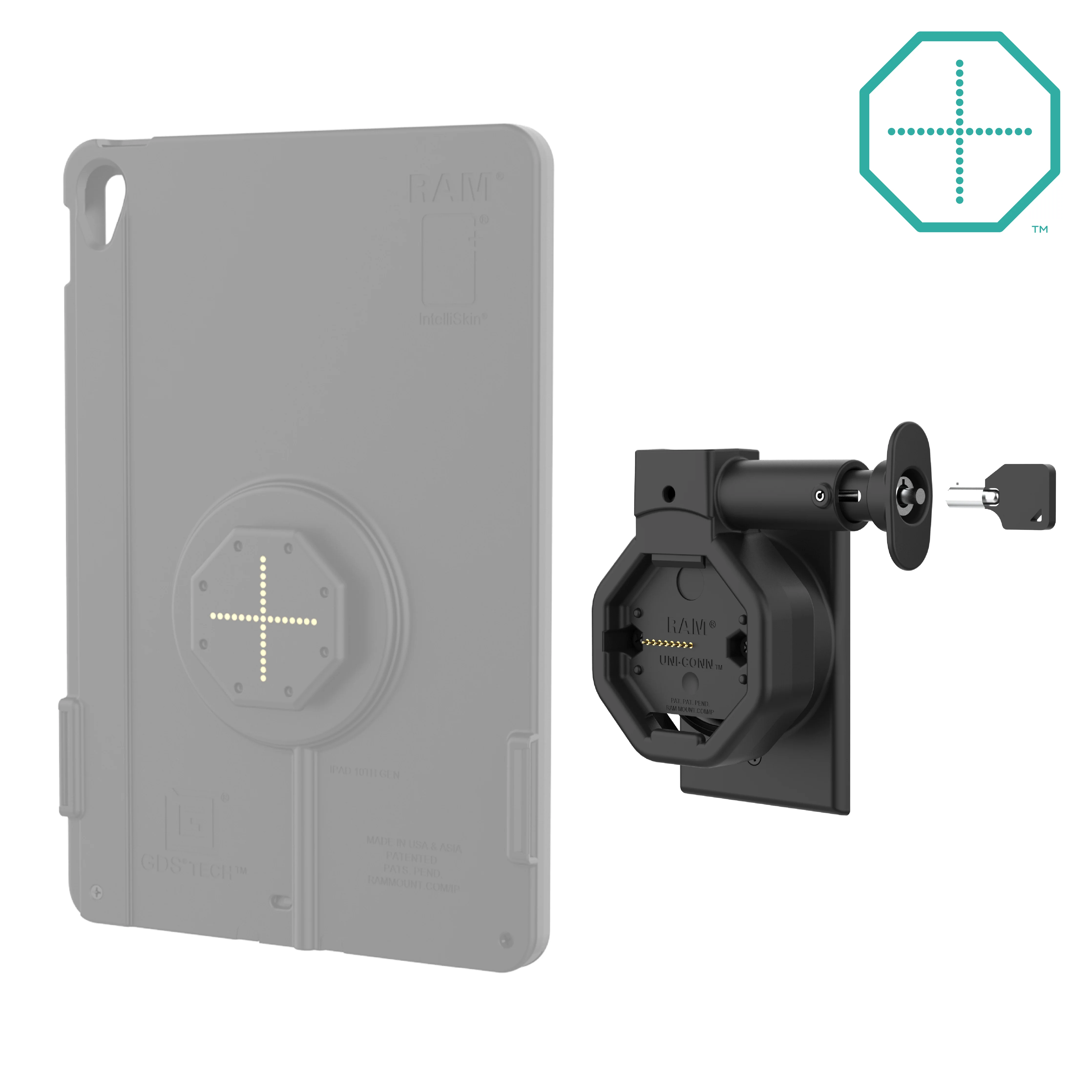 GDS® Uni-Conn™ Powered Locking Wall Dock with PoE - Image 2