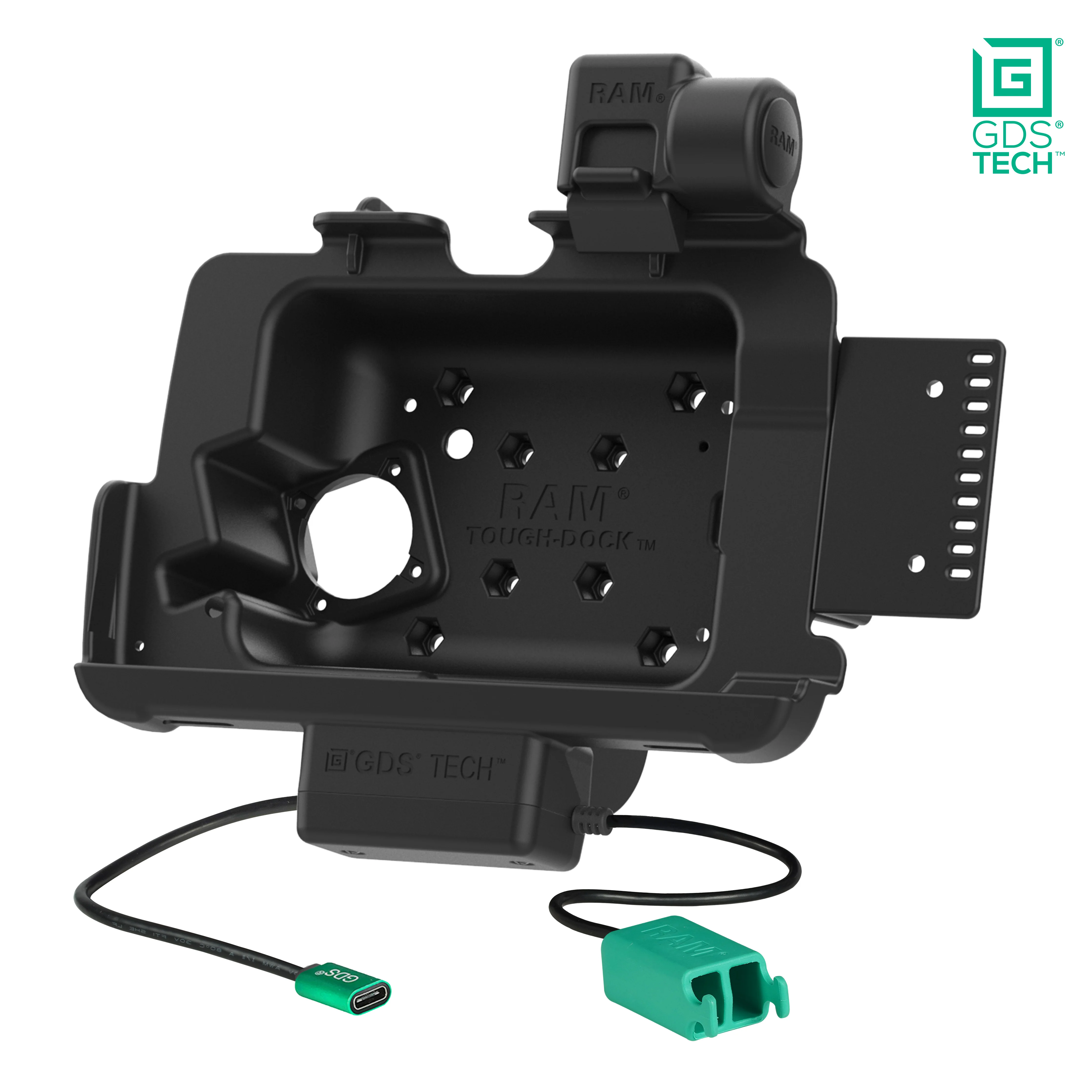 GDS® Power + Dual USB Dock with Latch for Zebra ET401 & ET4x 8" - Image 2