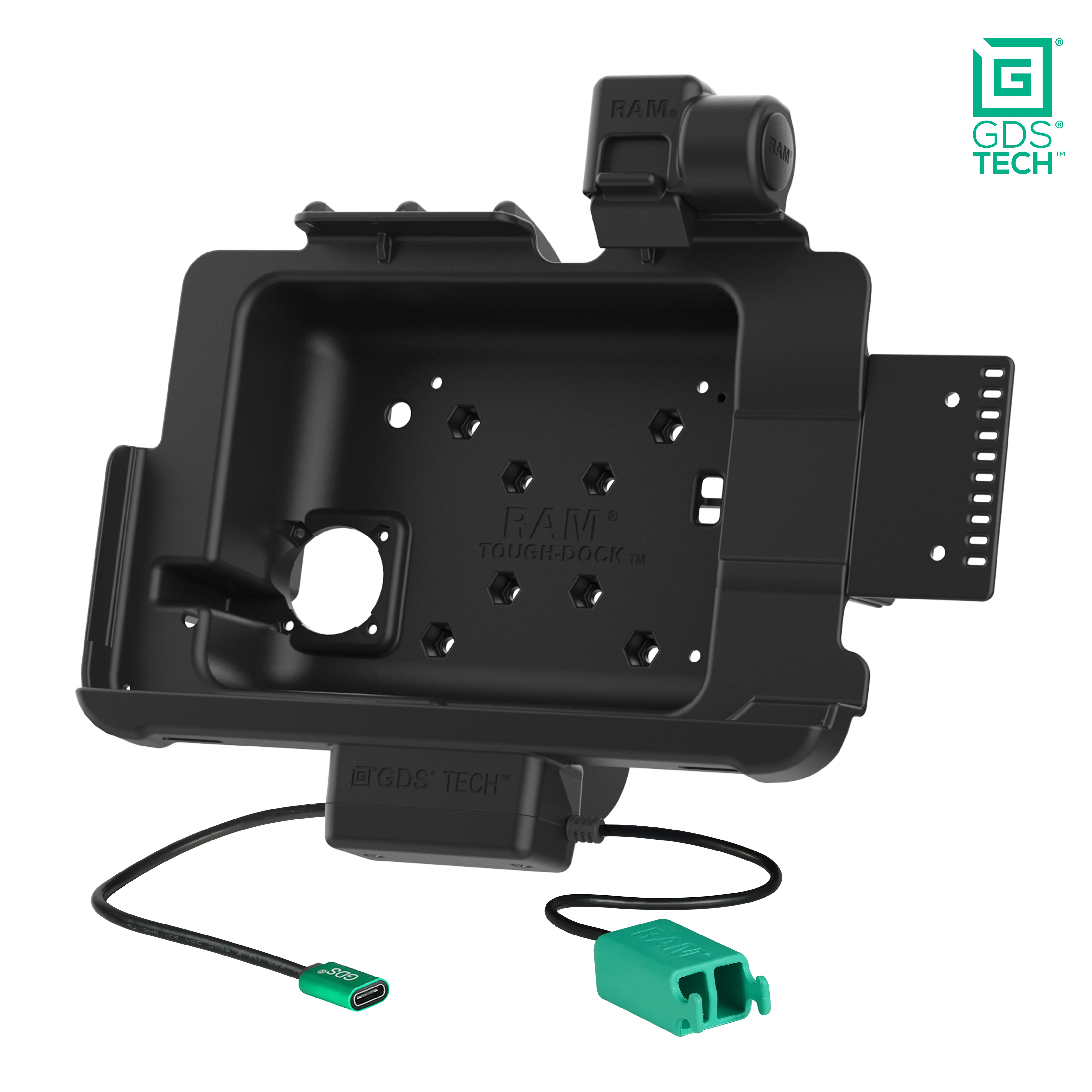 GDS® Power + Dual USB Dock with Latch for Zebra ET401 & ET4x 10" - Image 2