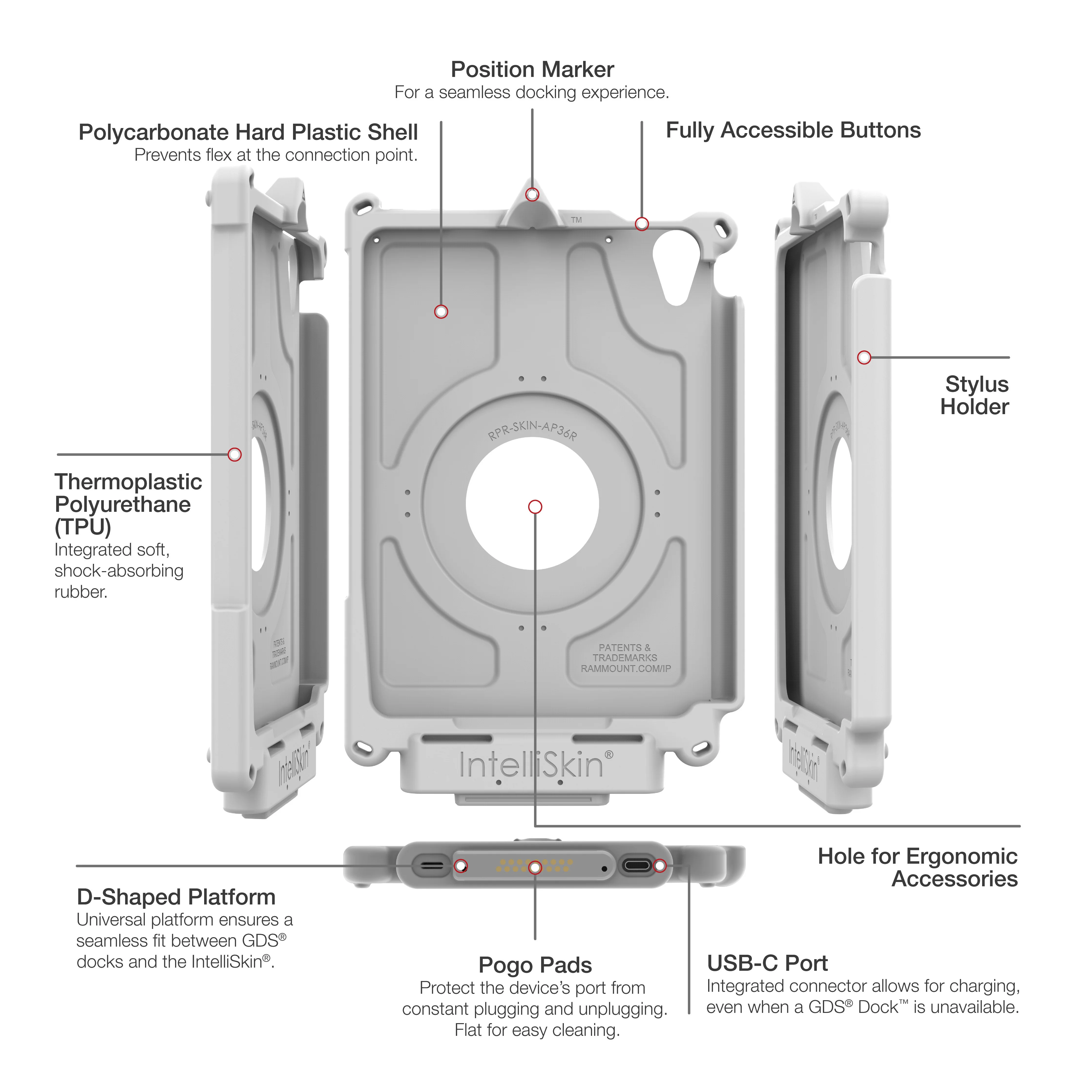 IntelliSkin® Next Gen for Apple iPad mini (A17 Pro) & mini 6 - Gray - Image 7