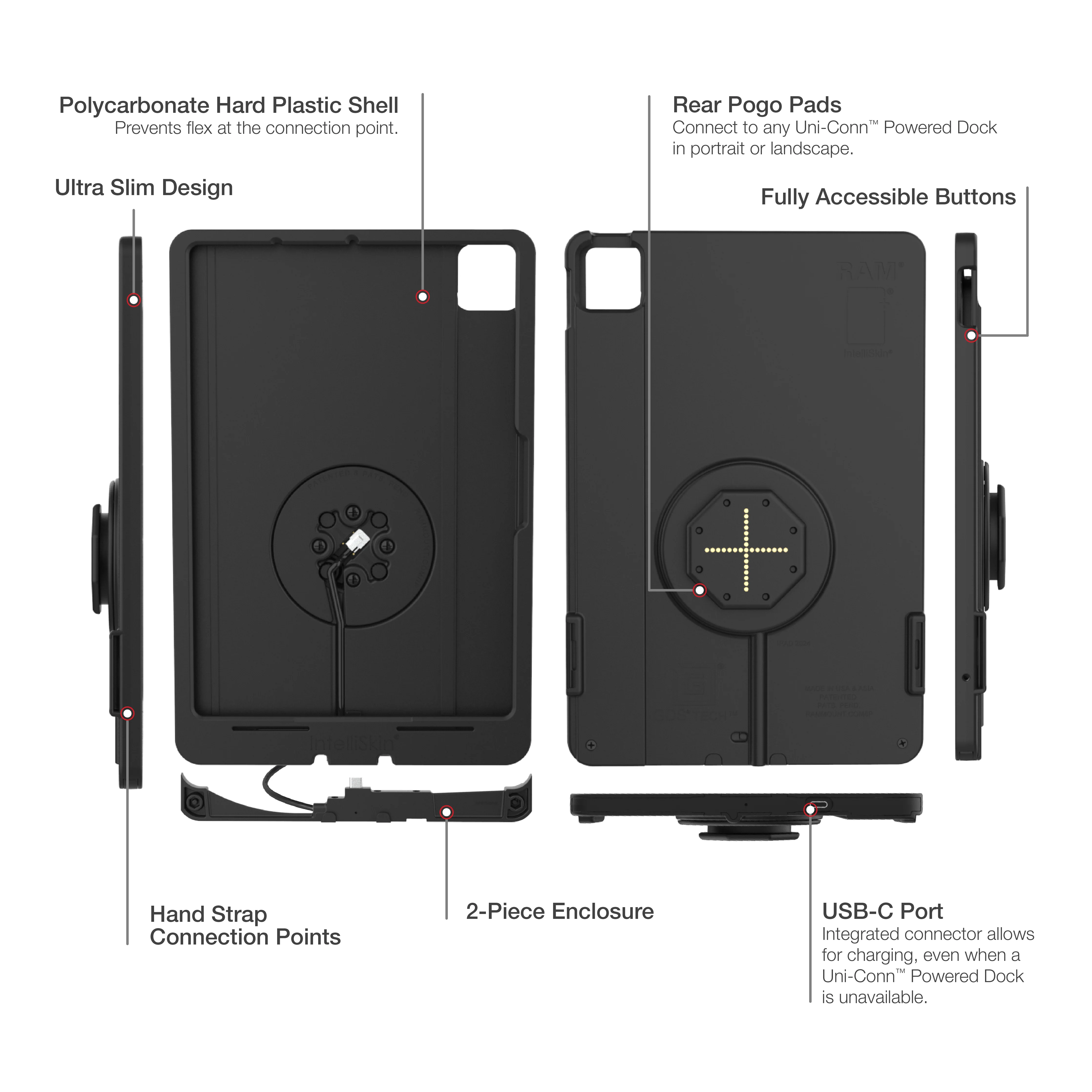 IntelliSkin® Thin-Case™ for iPad Pro 11 (M4 & M5) (Rear Pogo Pads) - Image 5