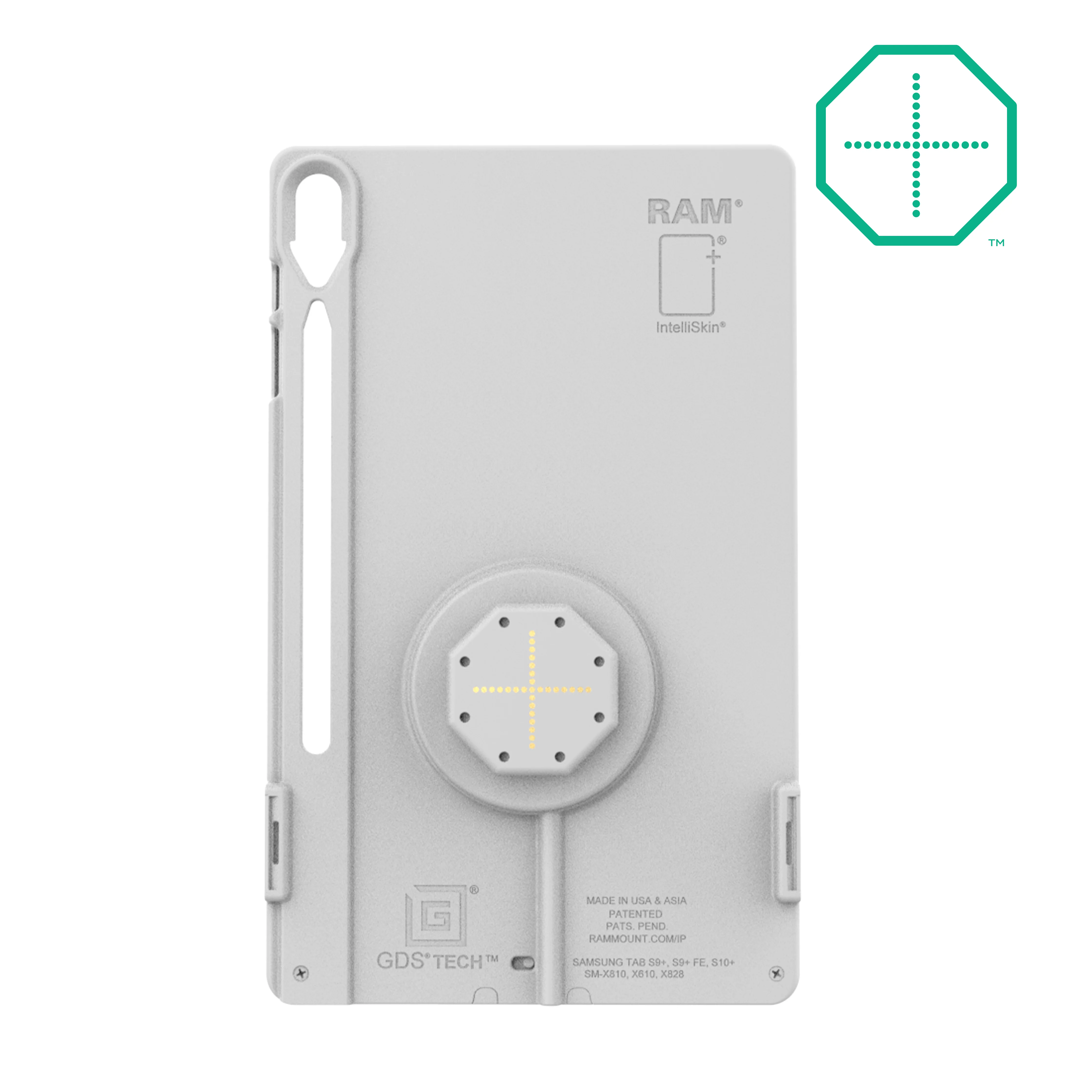 IntelliSkin® Thin-Case™ for Tab S10+, S9+ & S9 FE+ (Rear Pads) - Gray - Image 2