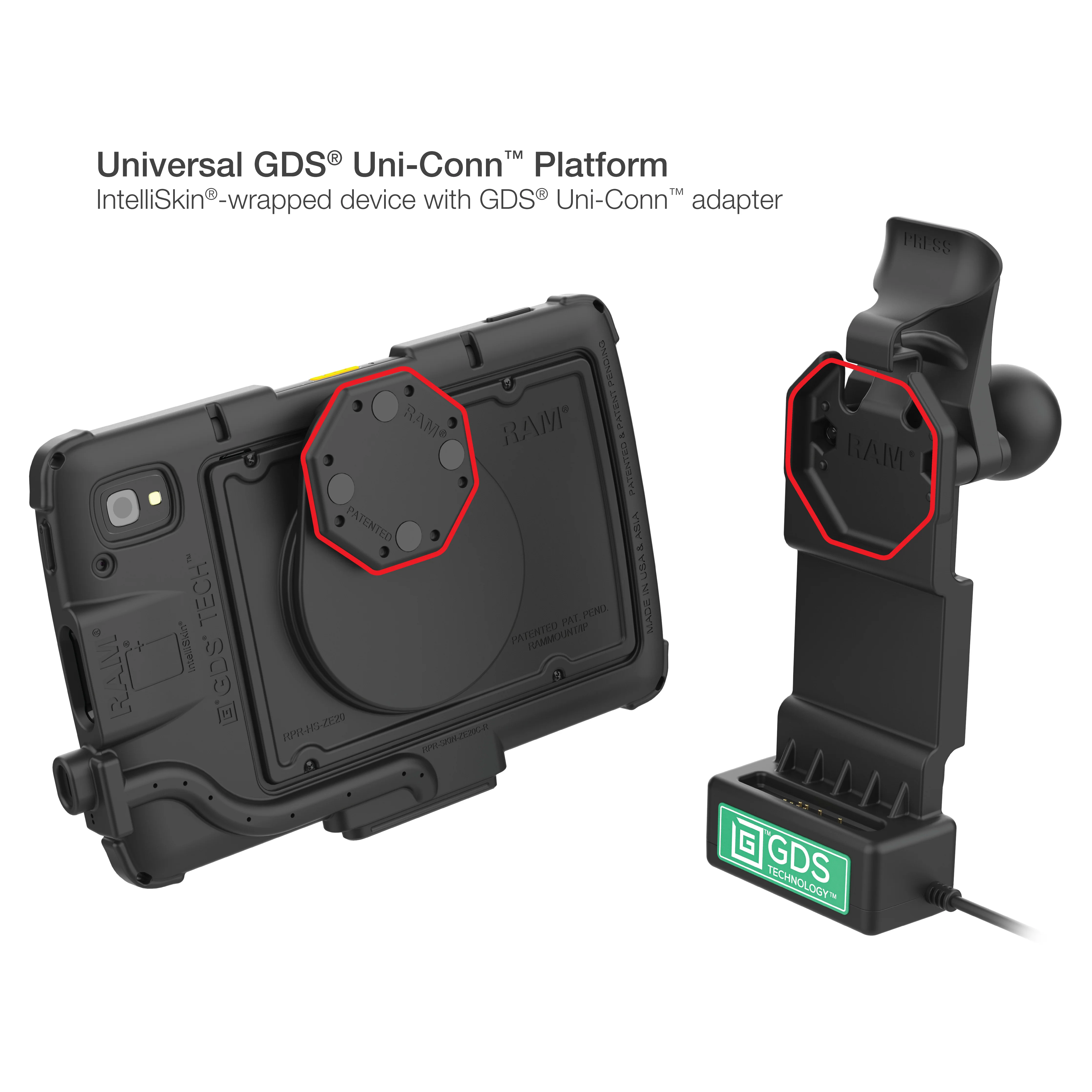 GDS® Uni-Conn™ Adapter for Zebra ET401 & ET4x 8" Tablet - Image 3