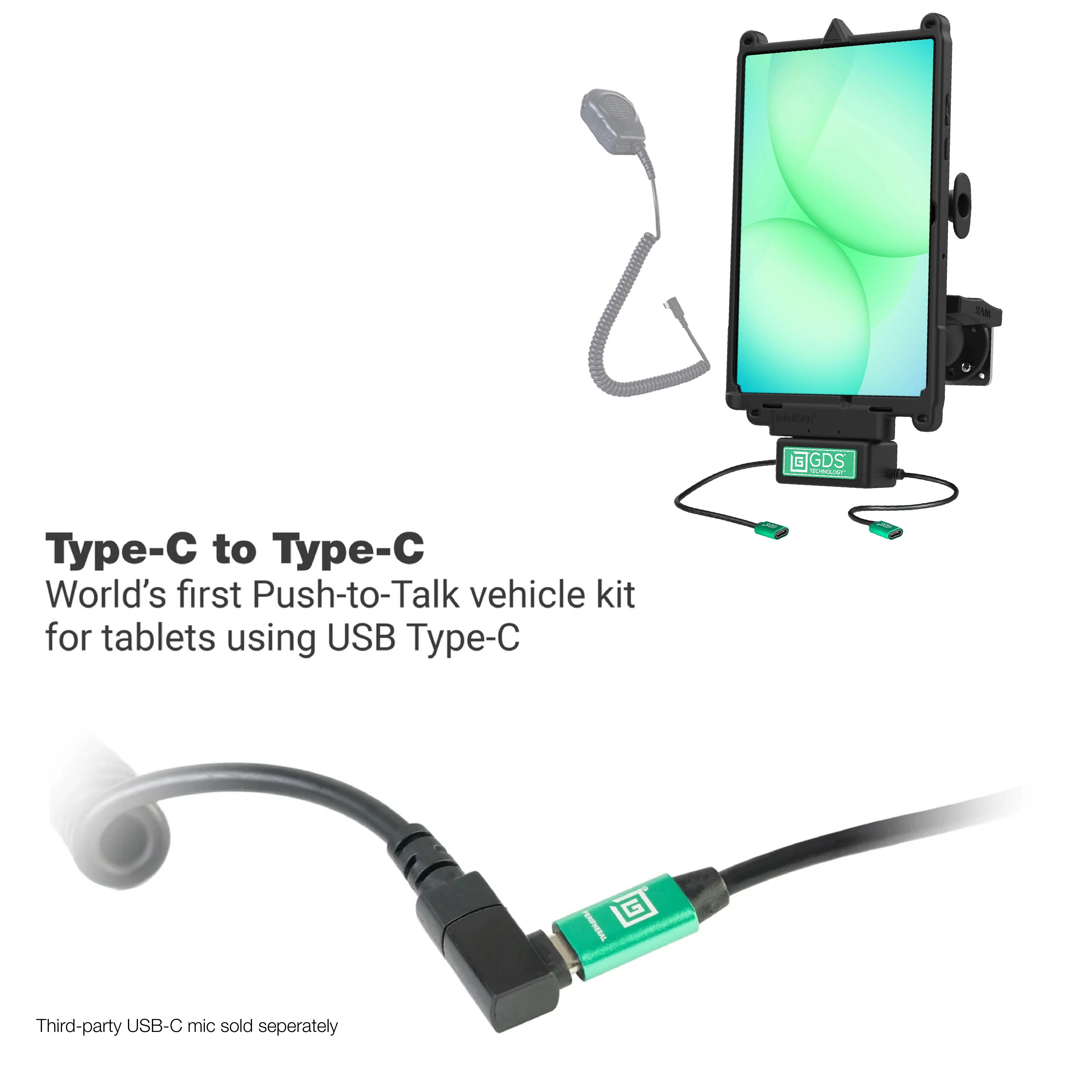 GDS® Uni-Conn™ Vehicle Bundle + Single USB-C for Samsung Tab A11+ - Image 2