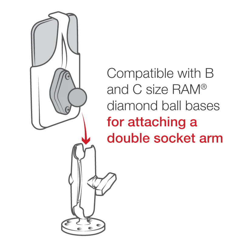 RAM® Form-Fit Cradle for Apple iPhone 12 mini & iPhone 13 mini - Image 6