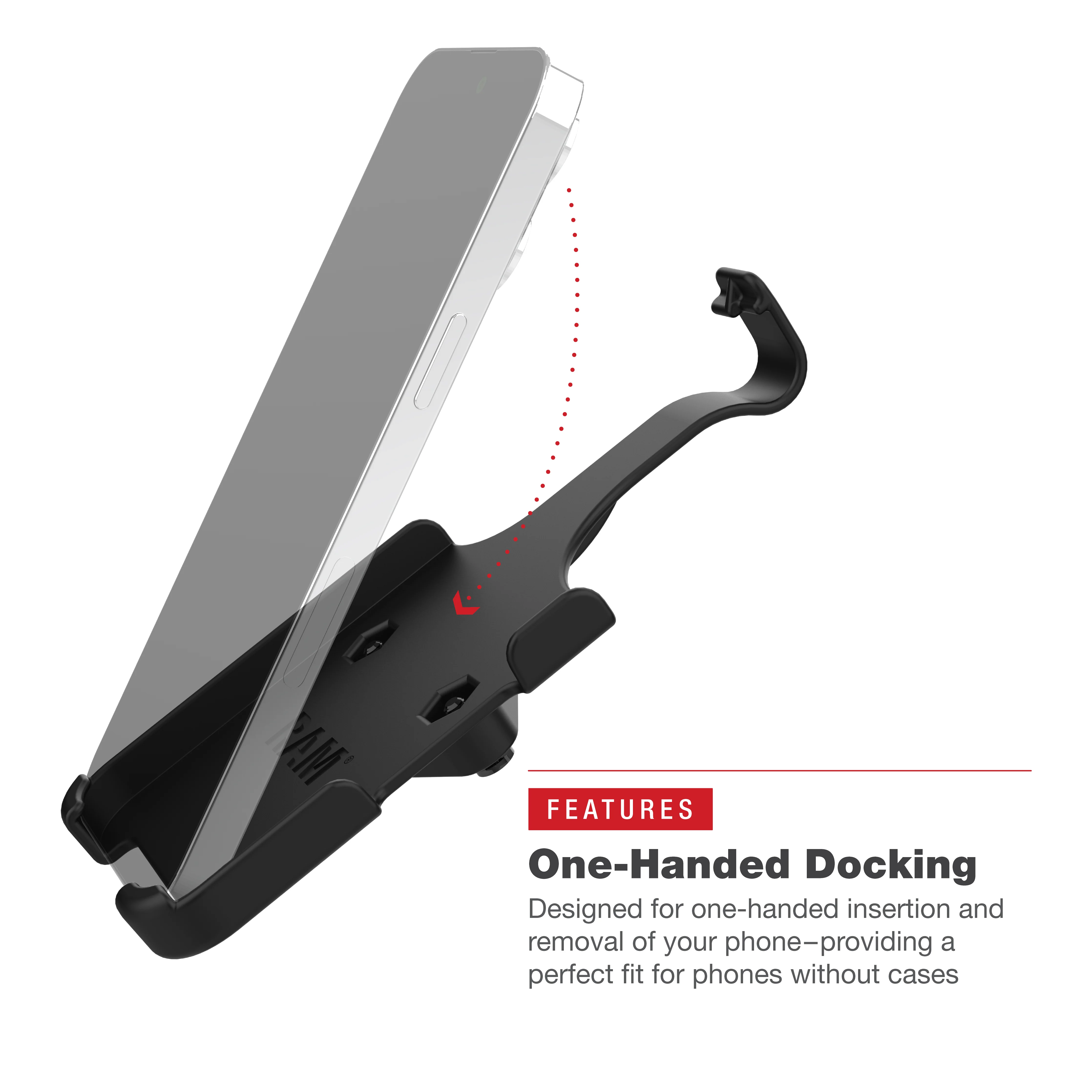 RAM® Form-Fit Holder for Apple iPhone 13, 13 Pro, 14, 14 Pro, 15 & 16 - Image 7