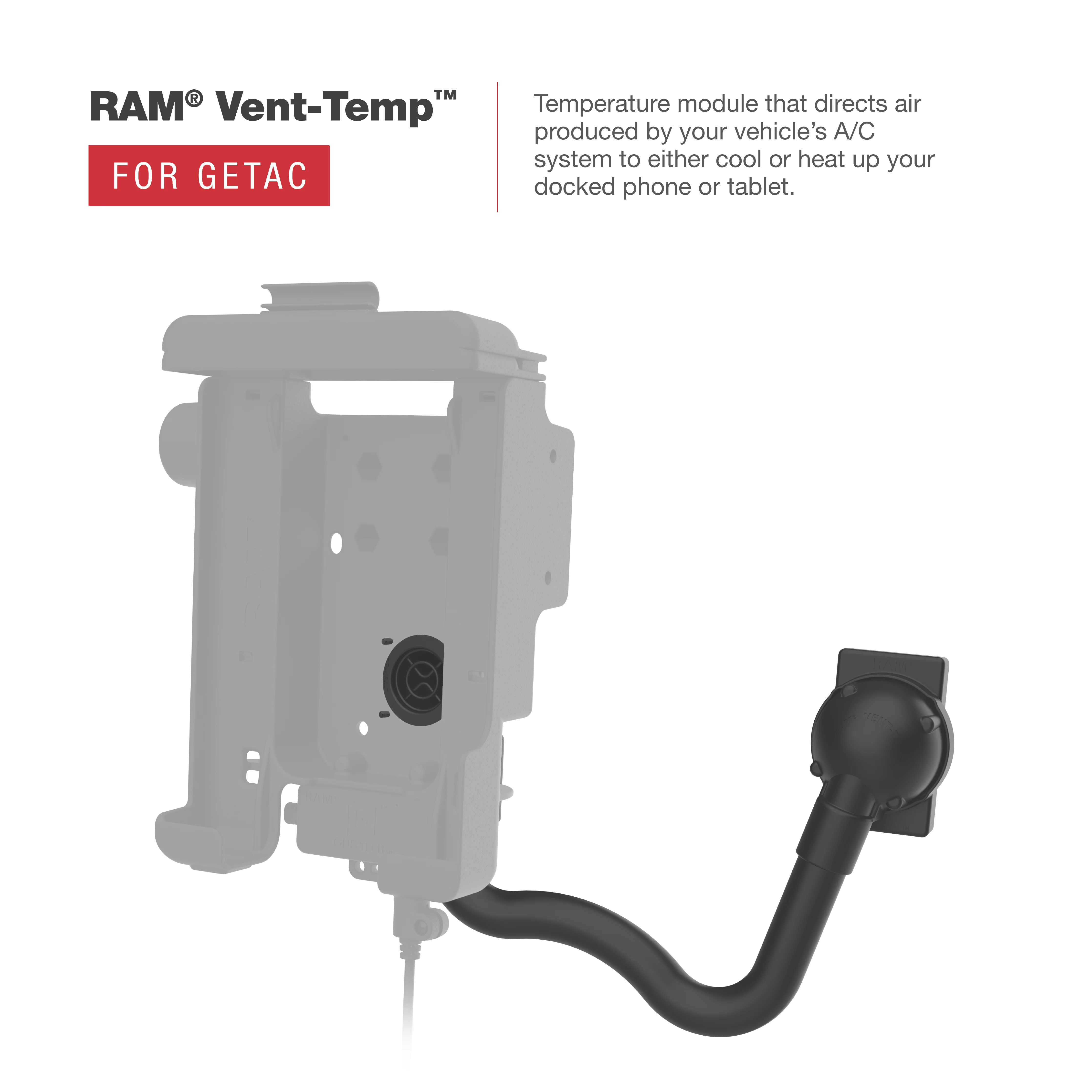 RAM® Form-Fit Holder for Getac ZX70 - Temp Module Compatible - Image 4