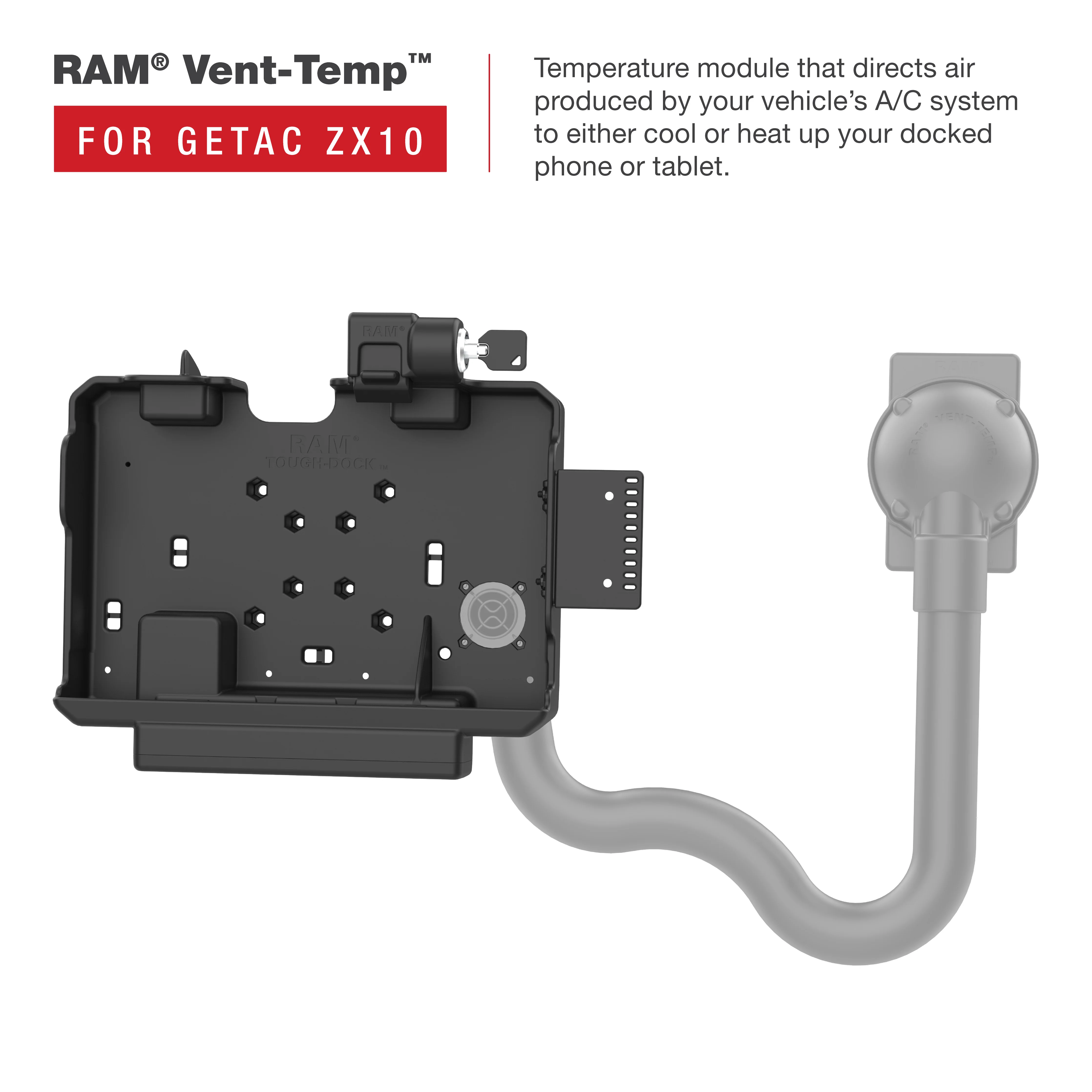 RAM® Locking Power + Data Dock for Getac ZX10 - Image 4