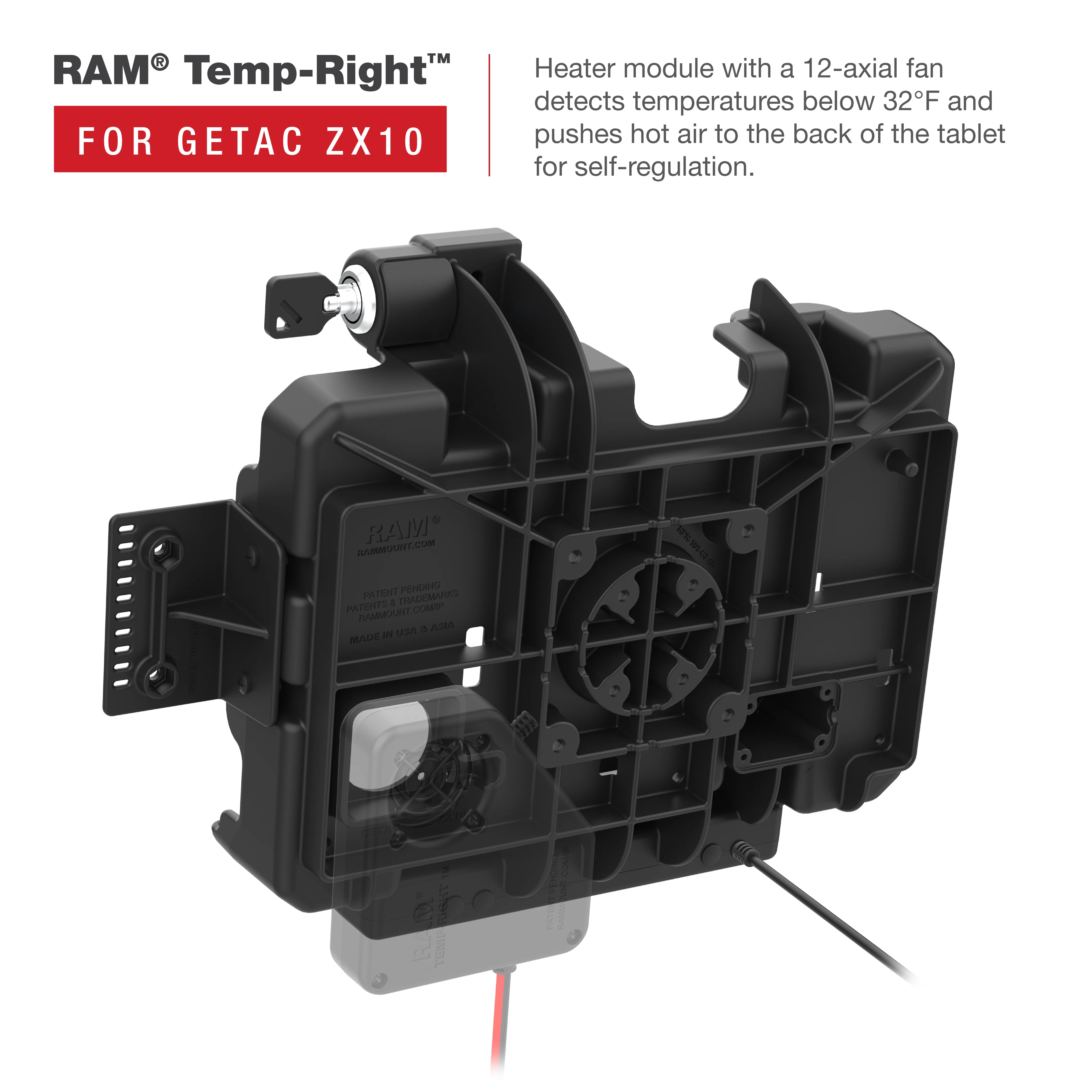 RAM® Form-Fit Locking Powered Dock for Getac ZX10 - Image 5