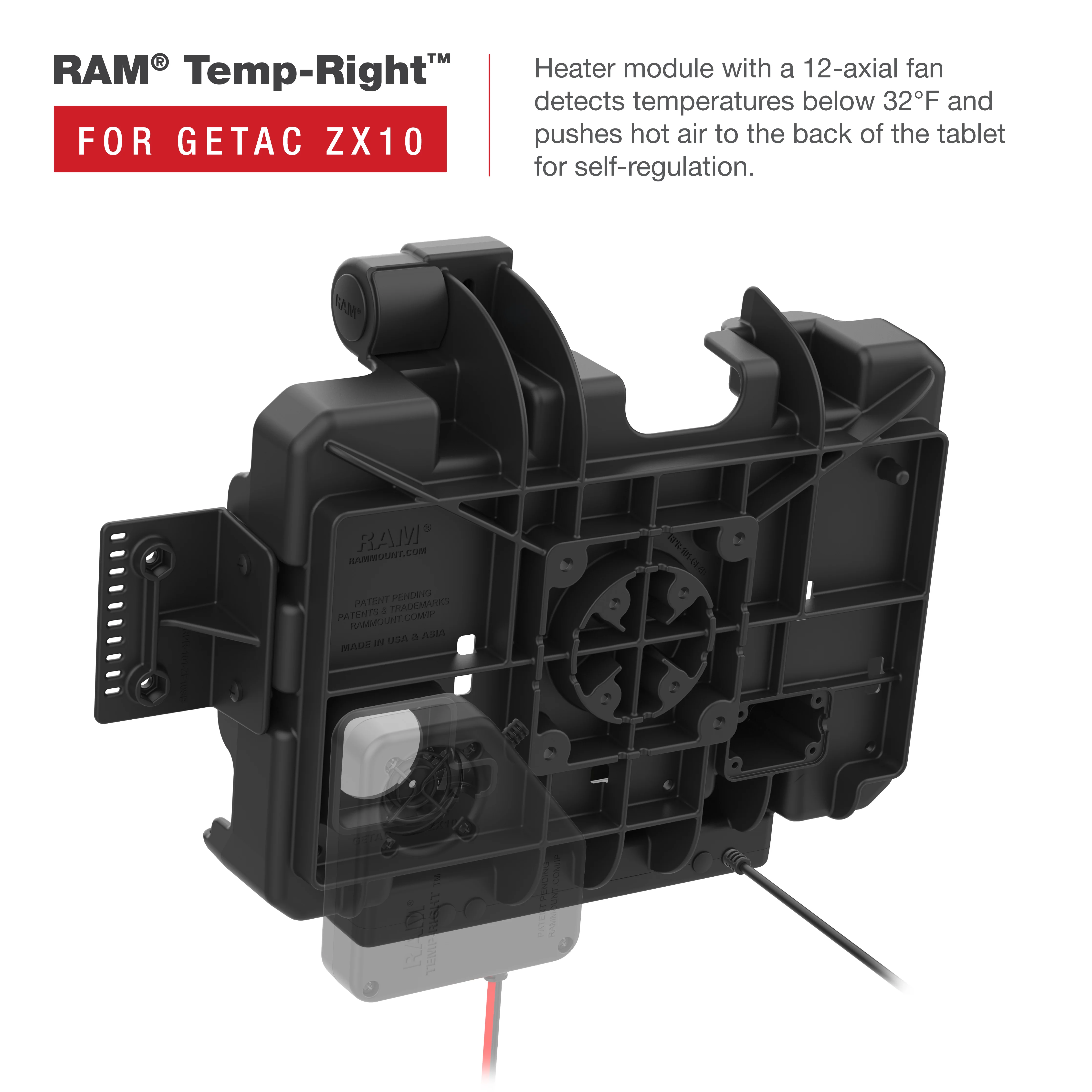 RAM® Form-Fit Powered Dock for Getac ZX10 - Image 5