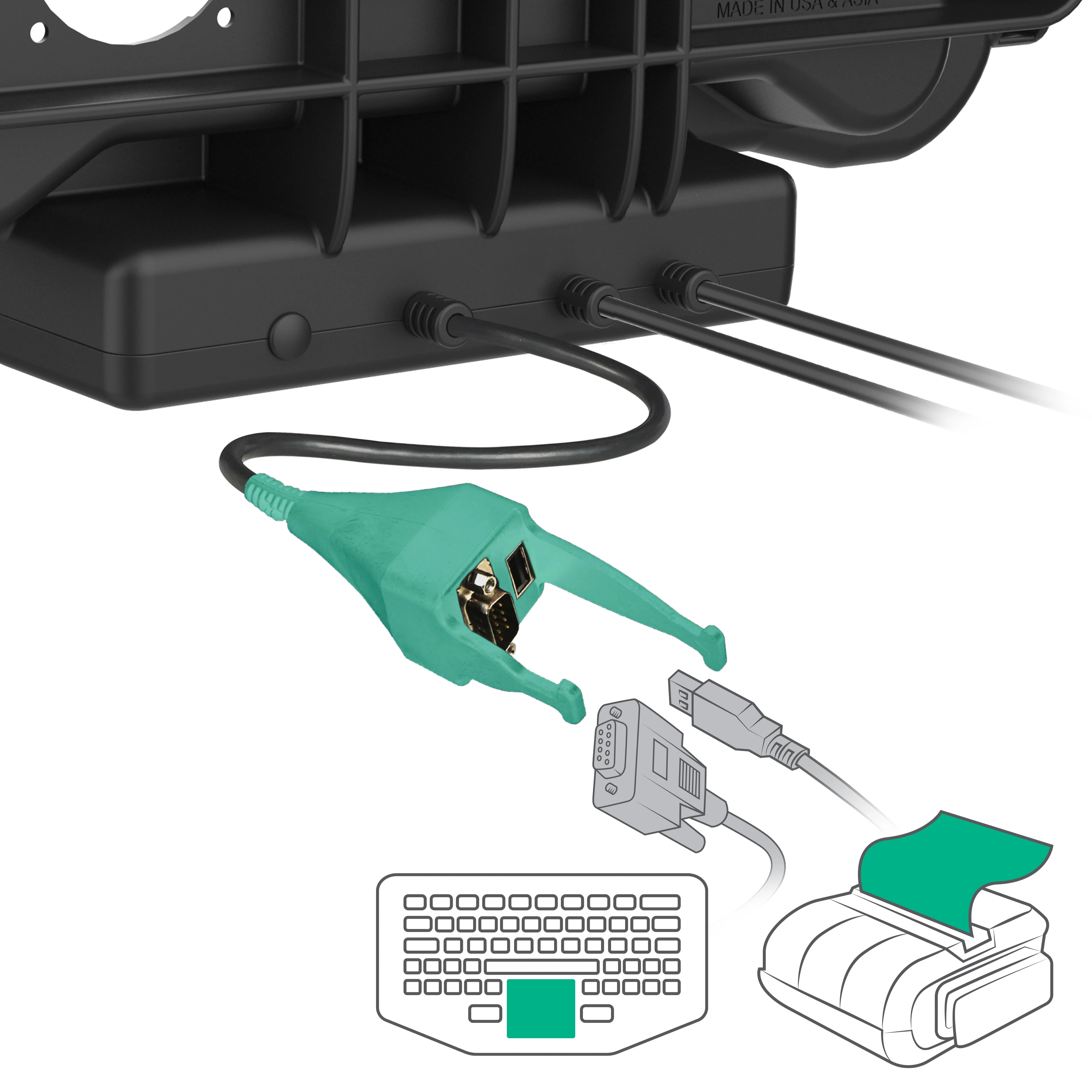 RAM® Locking Power + Data & DB9 Dock for Honeywell ScanPal EDA10A - Image 5