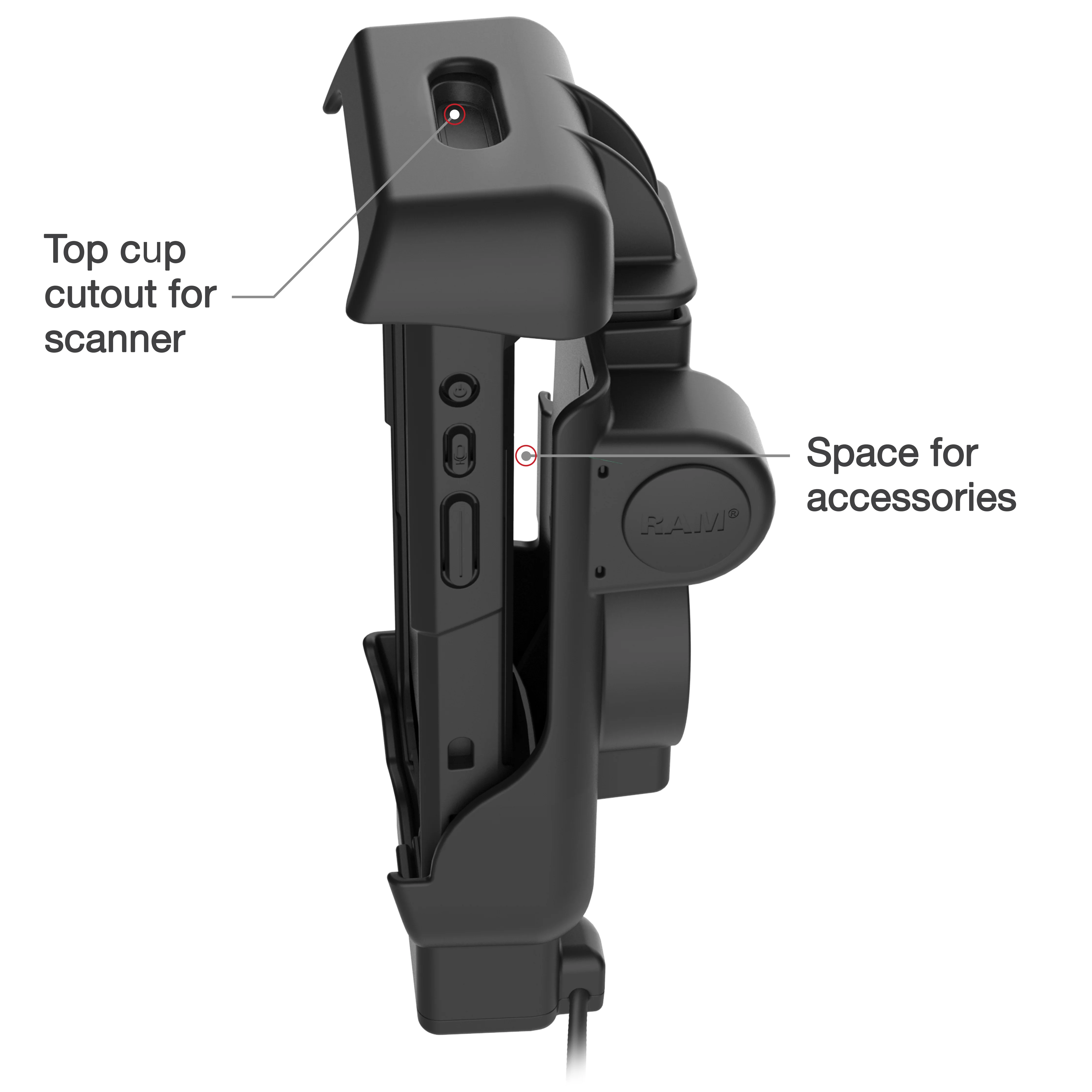 RAM® Powered Dock + USB-A for Honeywell CT40/45/47 - Heated Pins - Image 6