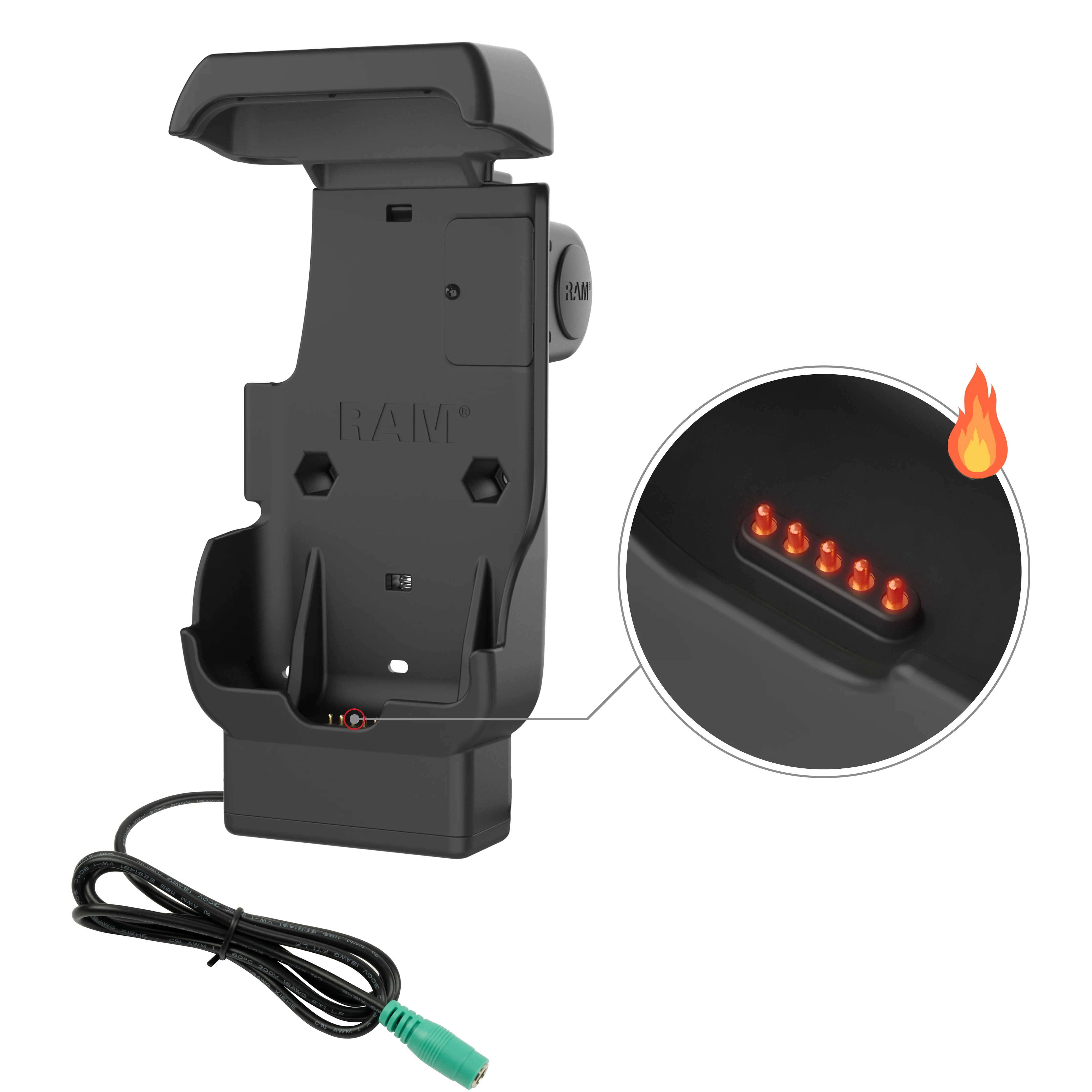 RAM® Powered Dock for Honeywell CT40/45/47 - Heated Pins - Image 2