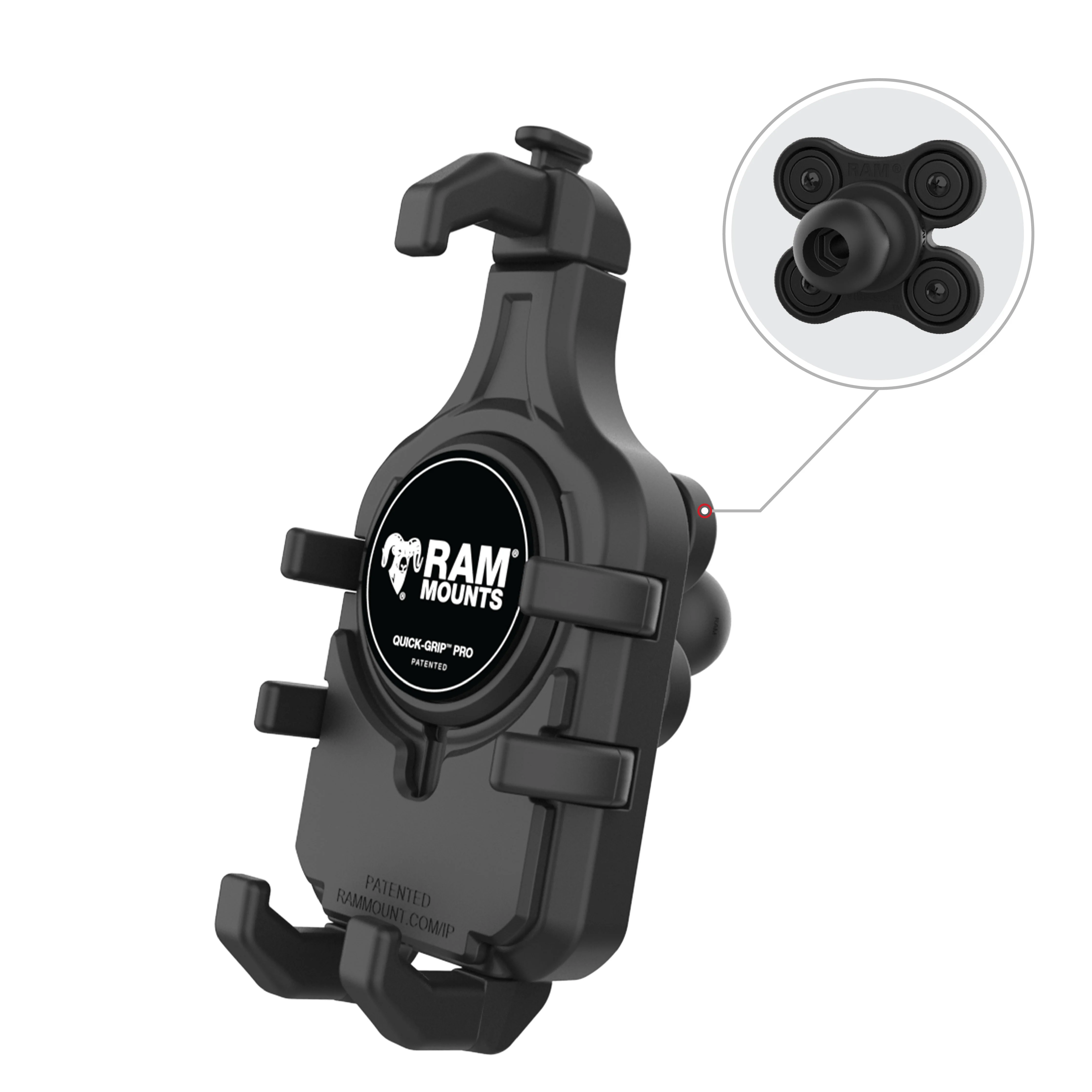 RAM® Quick-Grip™ Pro Phone Holder with Ball & Vibration Damper - Image 2