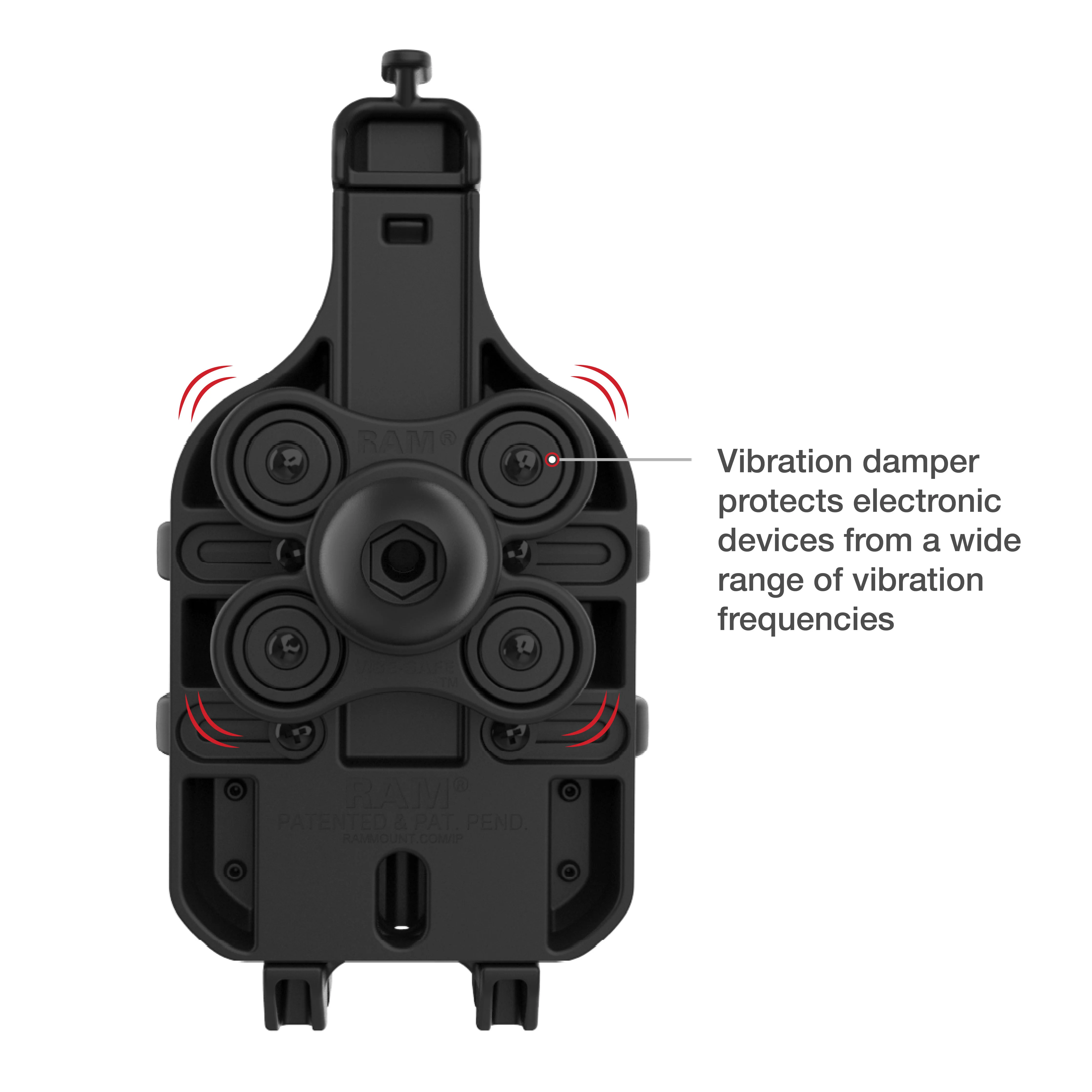 RAM® Quick-Grip™ Pro Phone Holder with Ball & Vibration Damper - Image 3