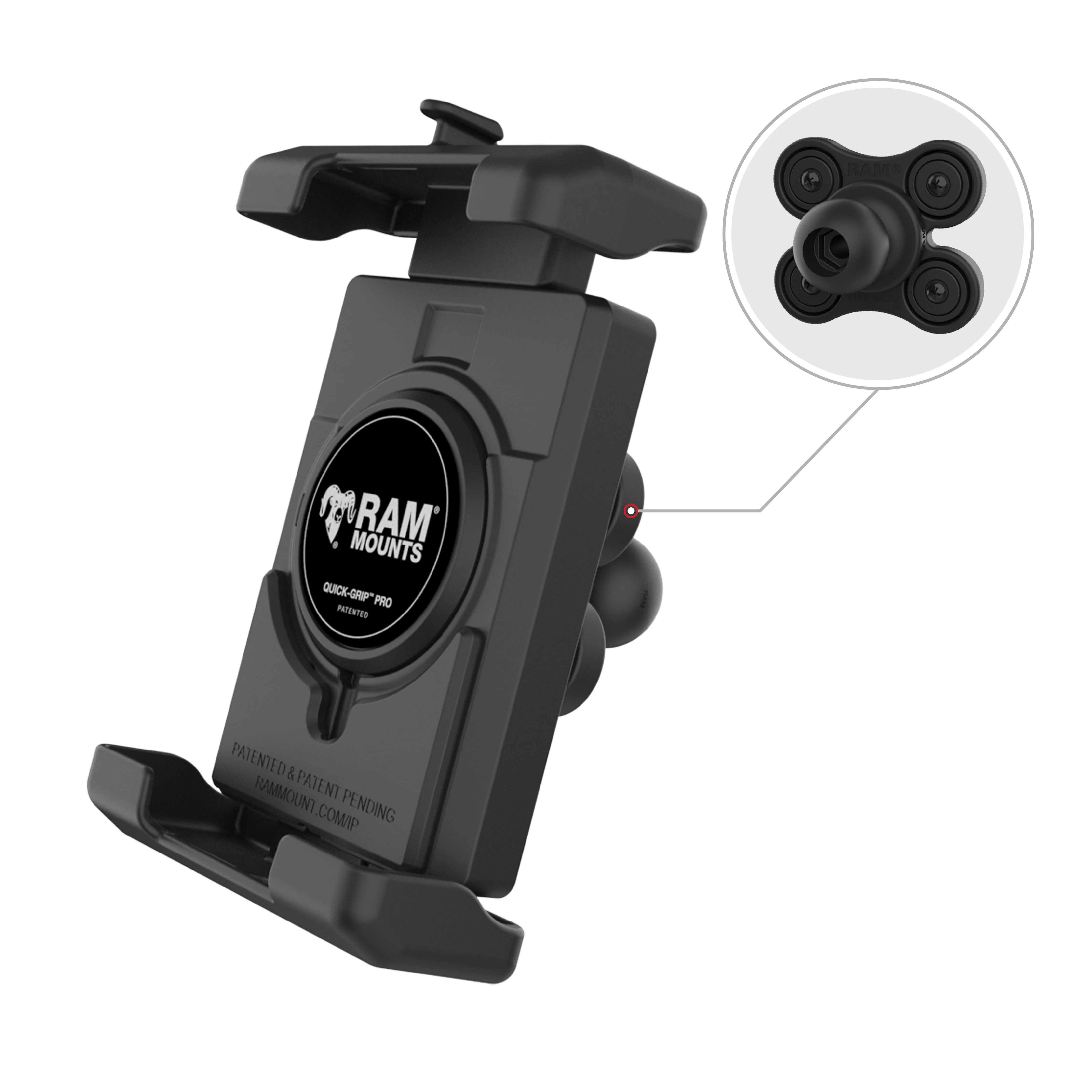 RAM® Quick-Grip™ Pro XL Phone Holder with Ball & Vibration Damper - Image 2