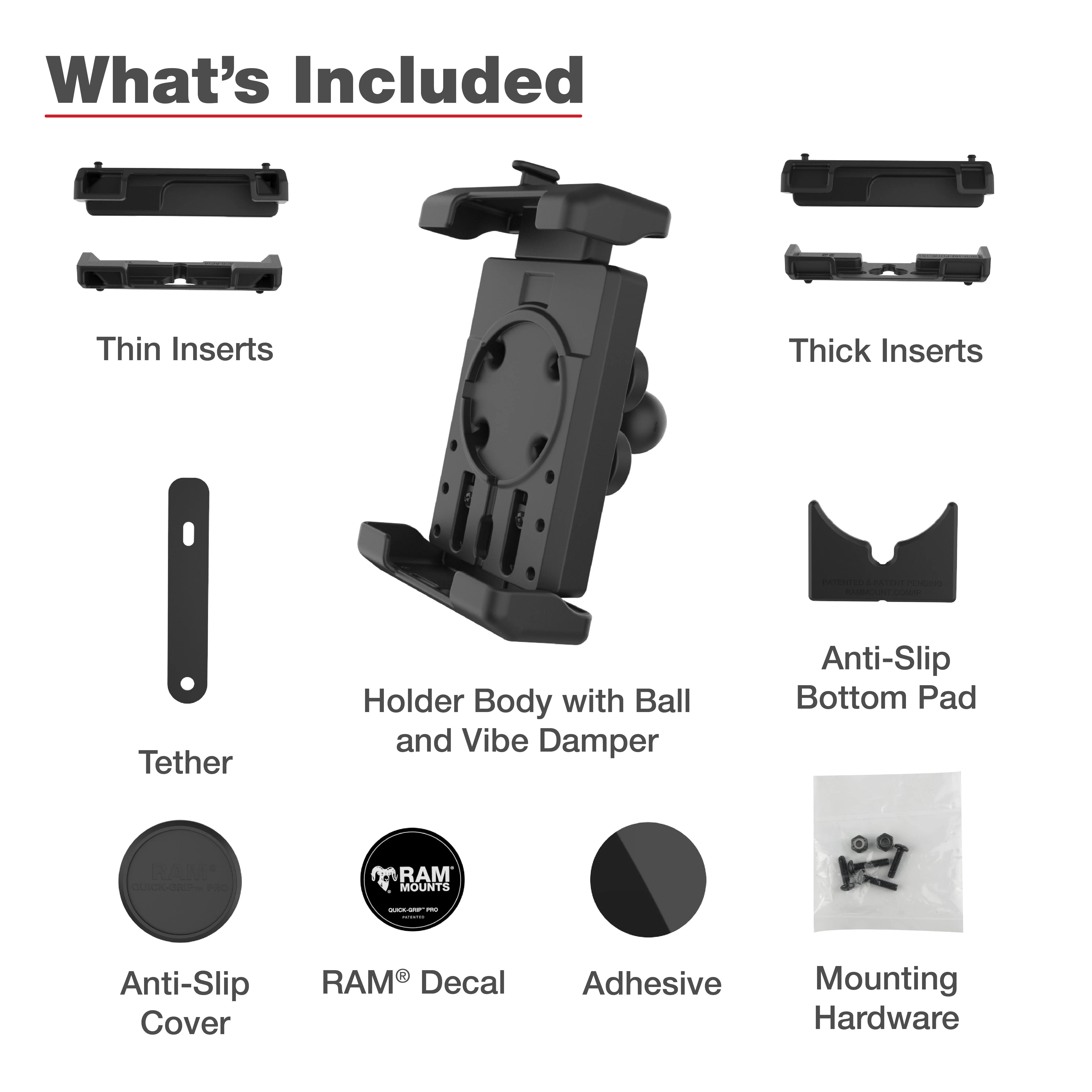RAM® Quick-Grip™ Pro XL Phone Holder with Ball & Vibration Damper - Image 7