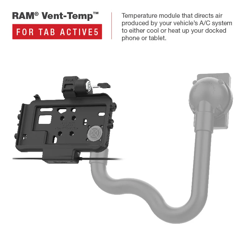 RAM® Thin-Dock™ Locking Power + Single USB Dock for Tab Active5 & 3 - Image 4
