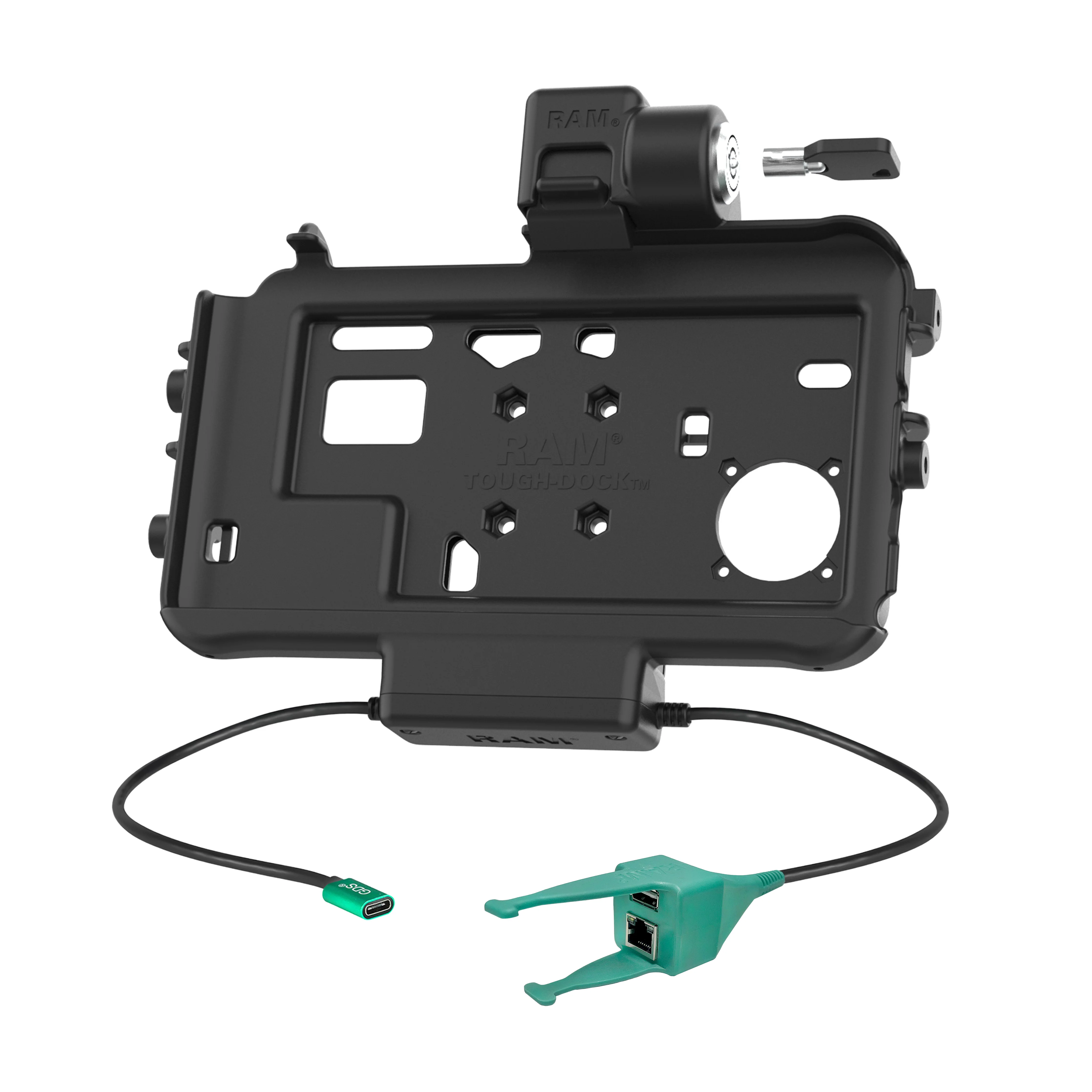 RAM® Thin-Dock™ Power + USB-A & RJ45 Data for Tab Active5 & 3 - Image 2